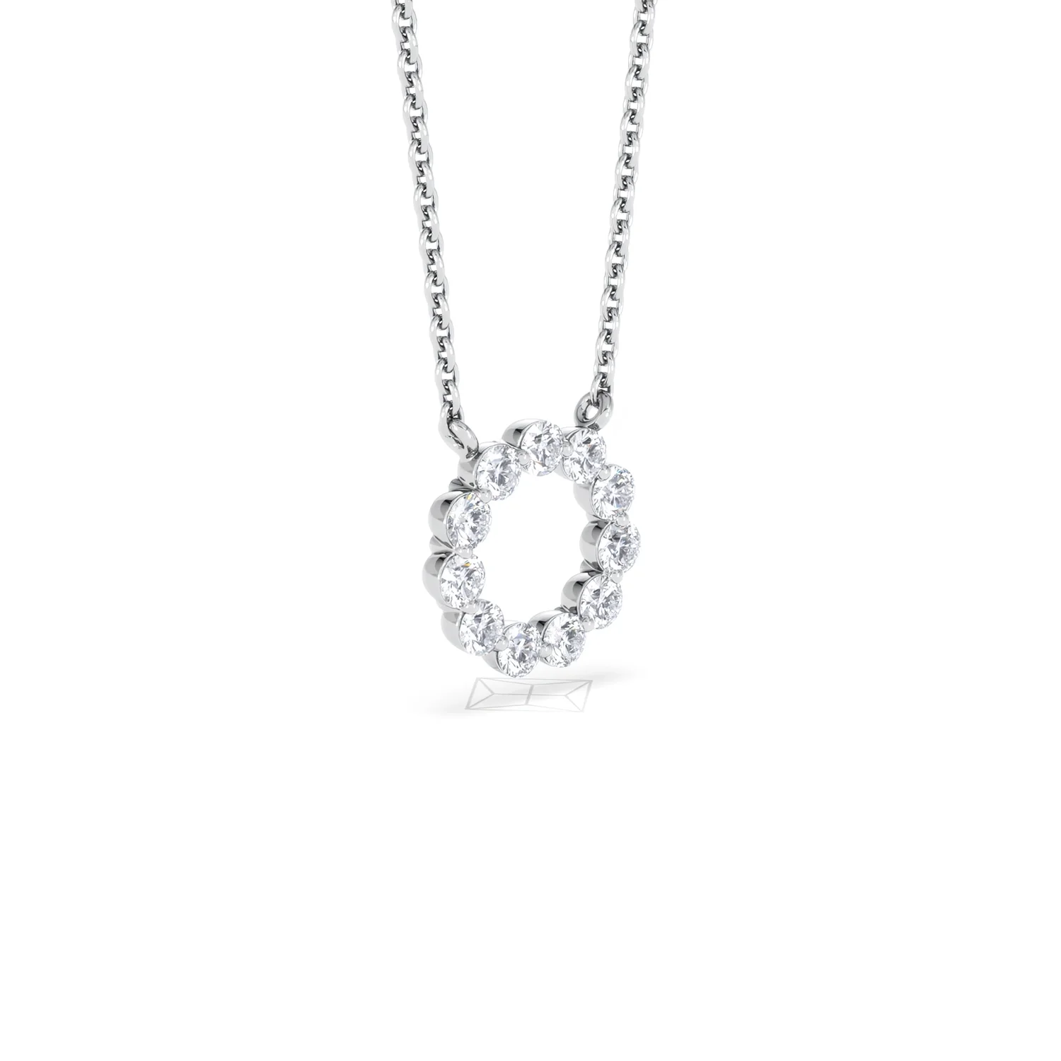 Lab Diamond Eternal Glow Circles Necklace 0.35ct in 925 Silver - Image 21