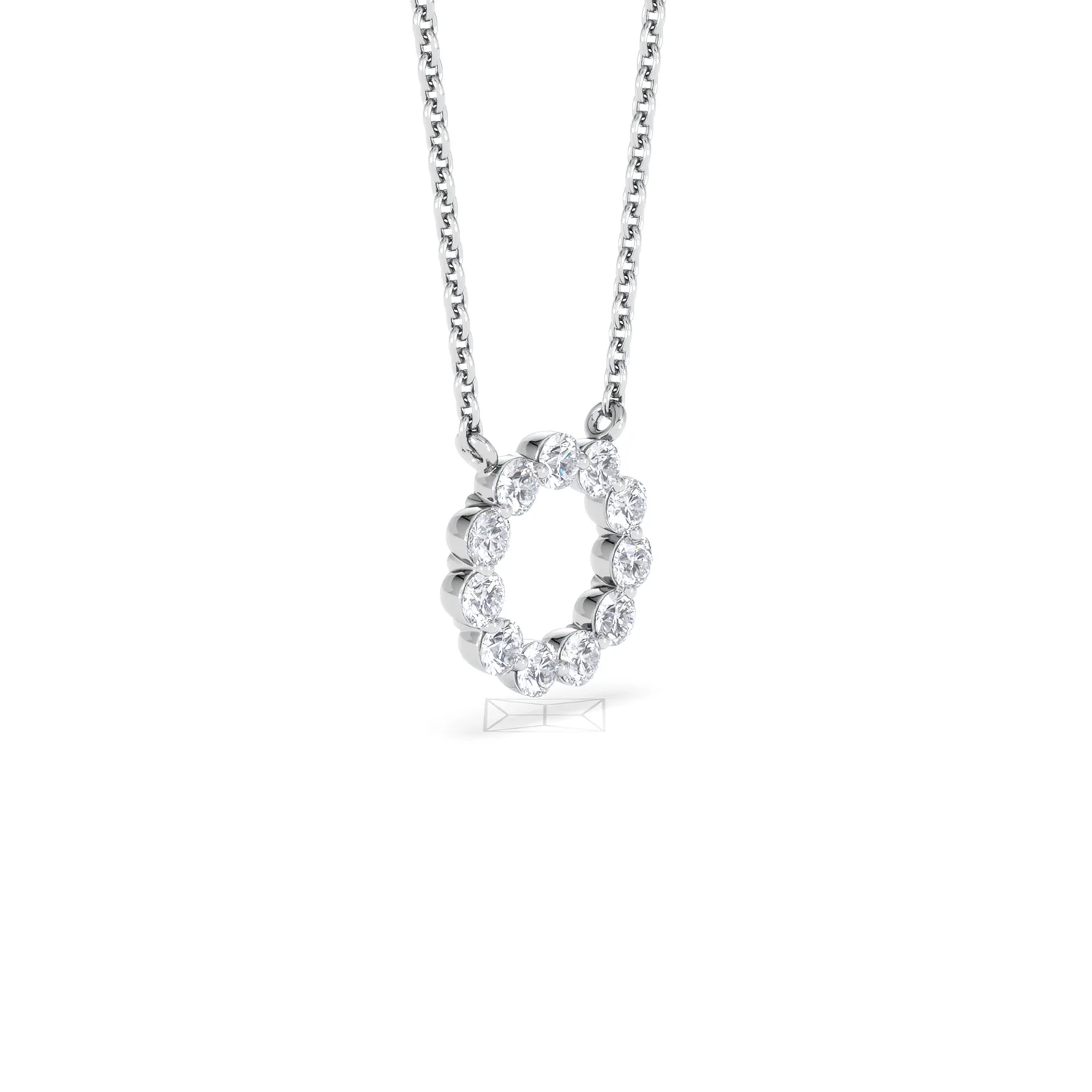 Lab Diamond Eternal Glow Circles Necklace 0.35ct in 925 Silver - Image 22