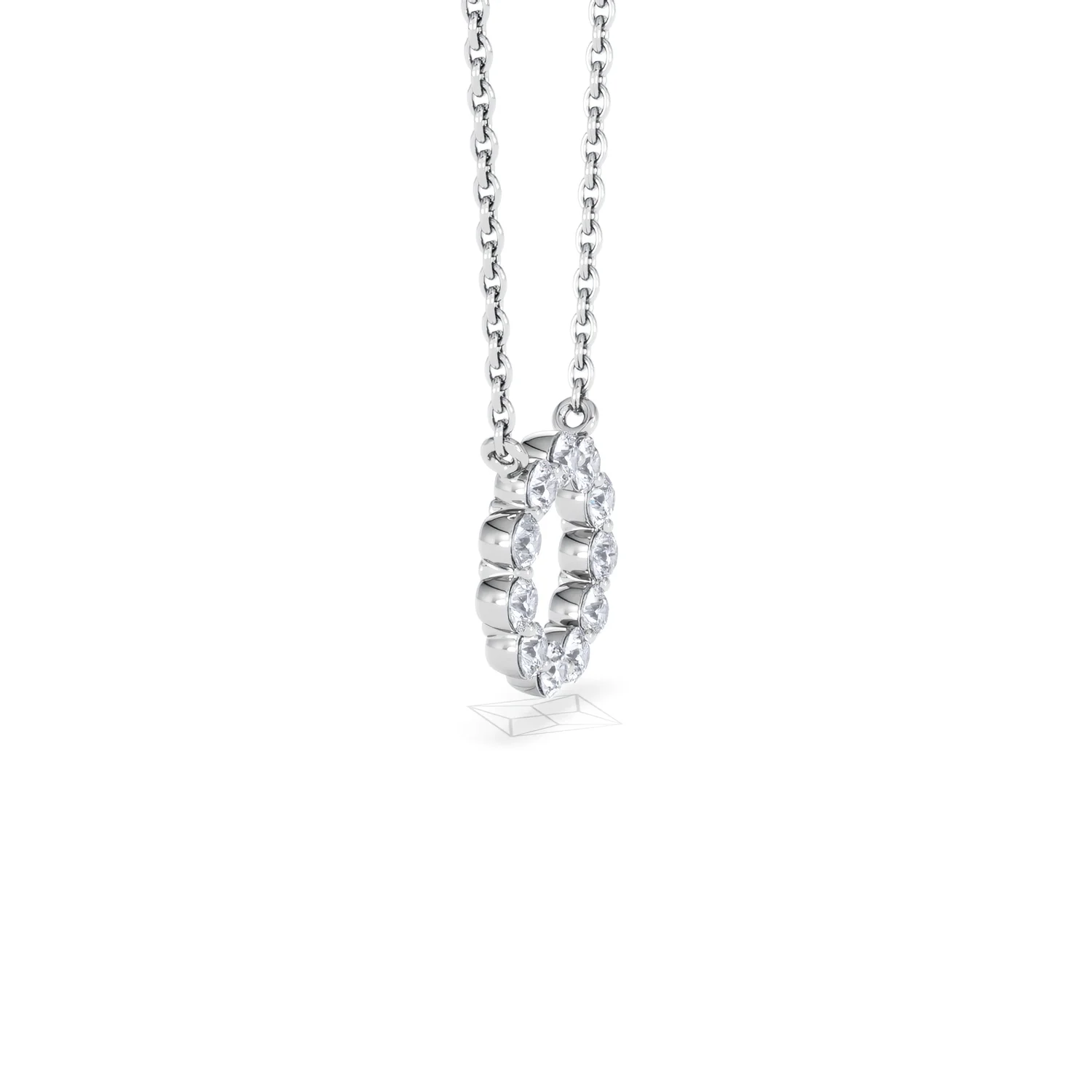 Lab Diamond Eternal Glow Circles Necklace 0.35ct in 925 Silver - Image 27