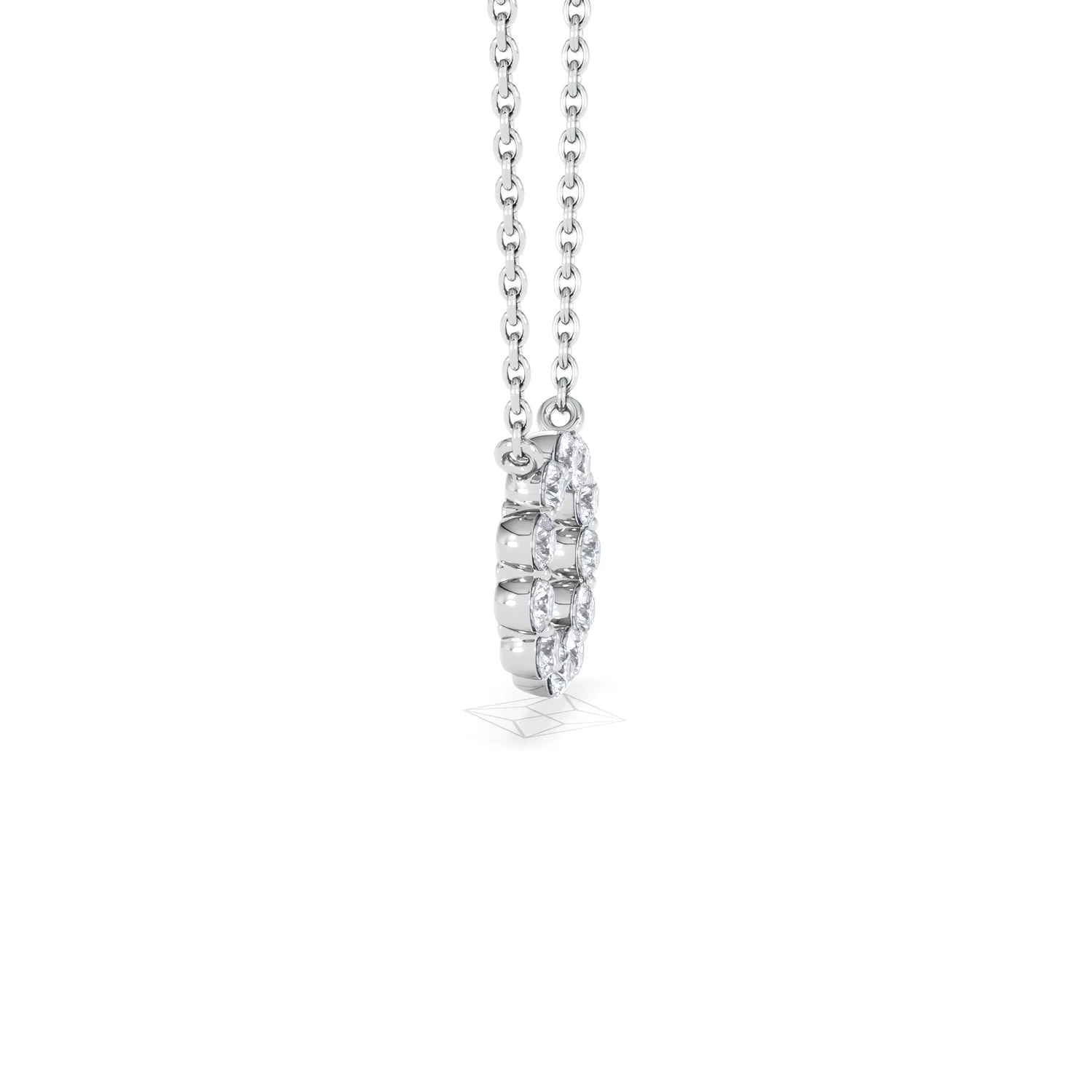 Lab Diamond Eternal Glow Circles Necklace 0.35ct in 925 Silver - Image 29