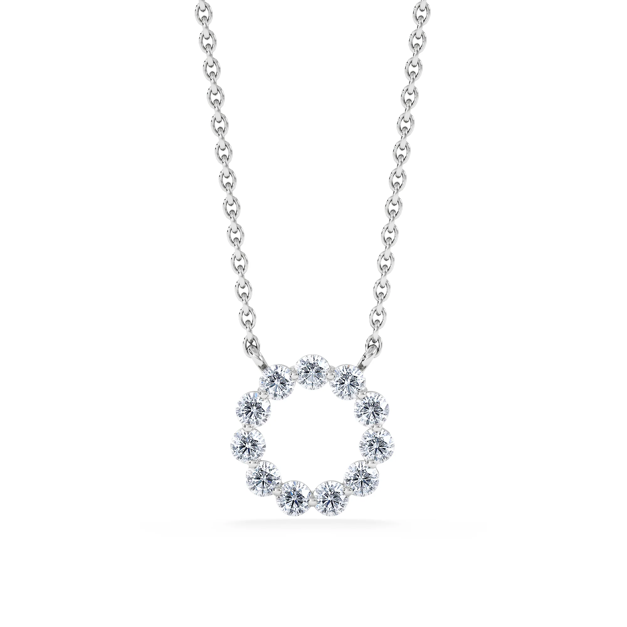 Lab Diamond Eternal Glow Circles Necklace 0.35ct in 925 Silver - Image 3