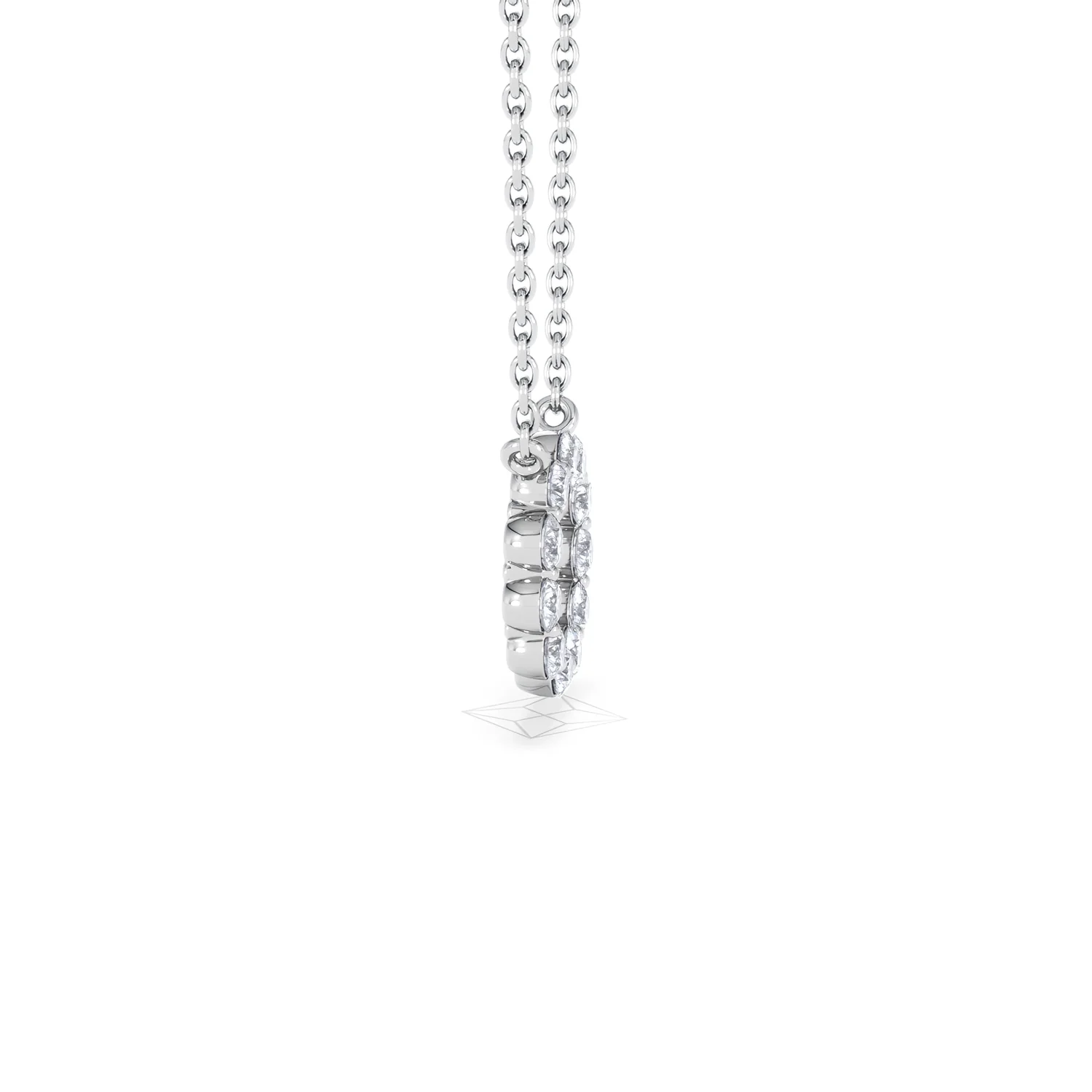 Lab Diamond Eternal Glow Circles Necklace 0.35ct in 925 Silver - Image 30