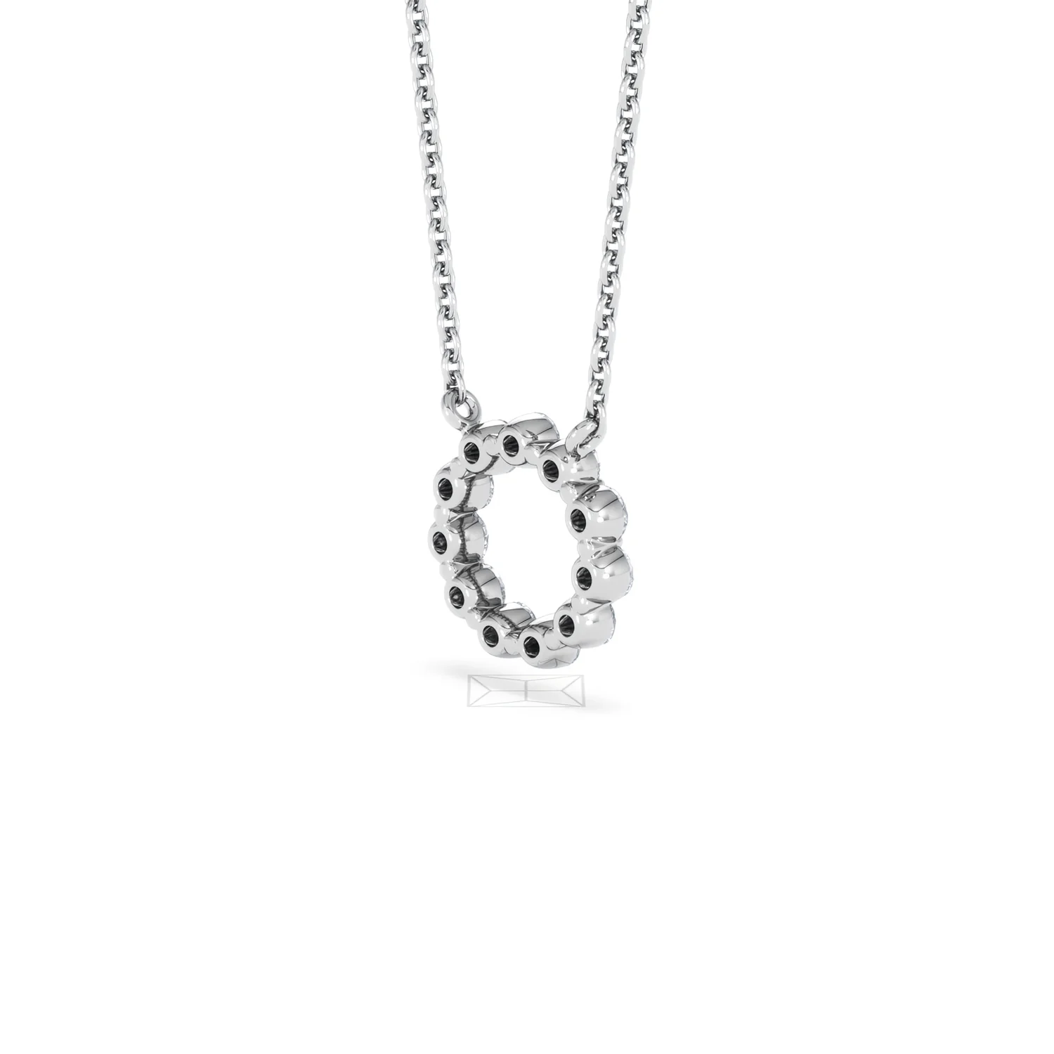 Lab Diamond Eternal Glow Circles Necklace 0.35ct in 925 Silver - Image 42
