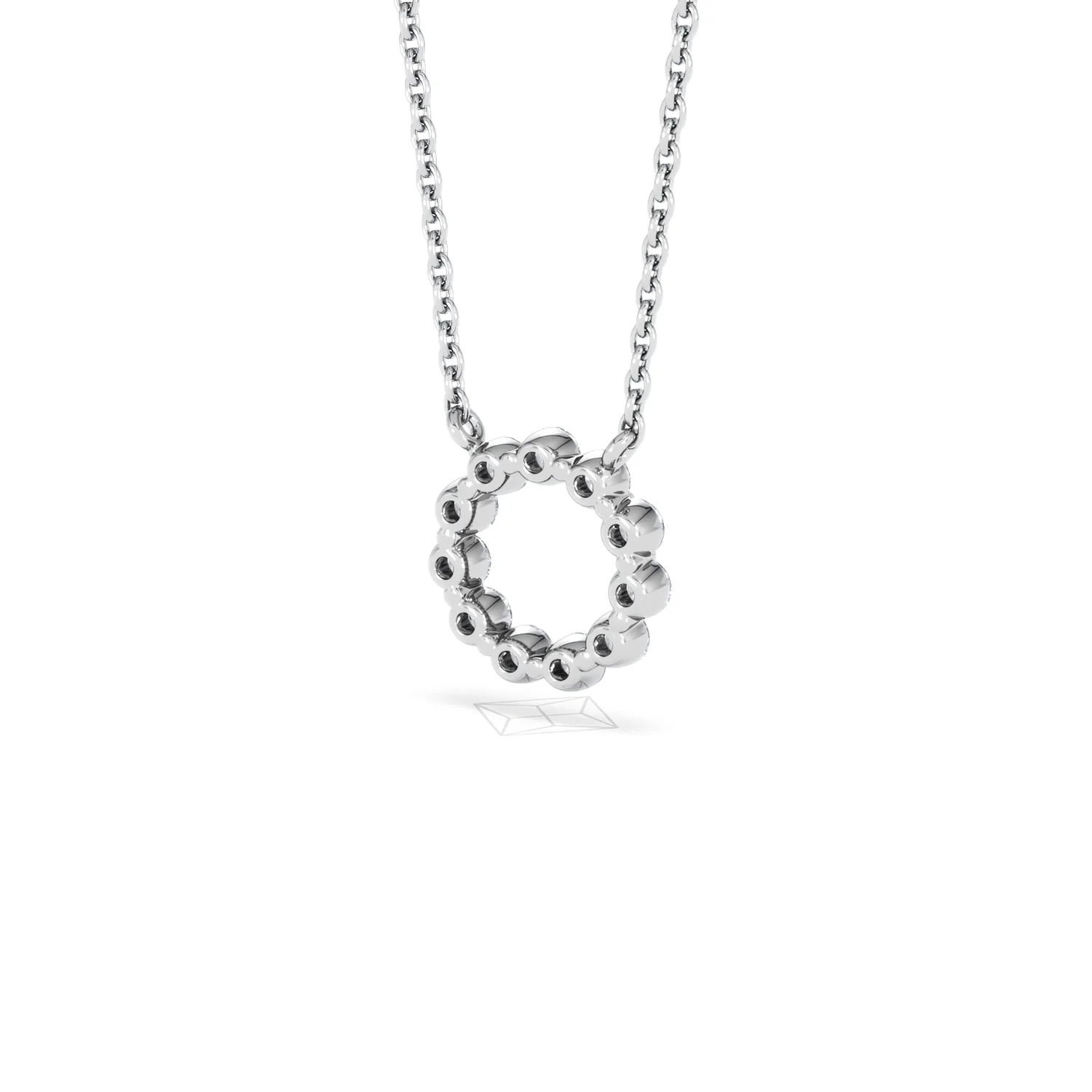 Lab Diamond Eternal Glow Circles Necklace 0.35ct in 925 Silver - Image 45