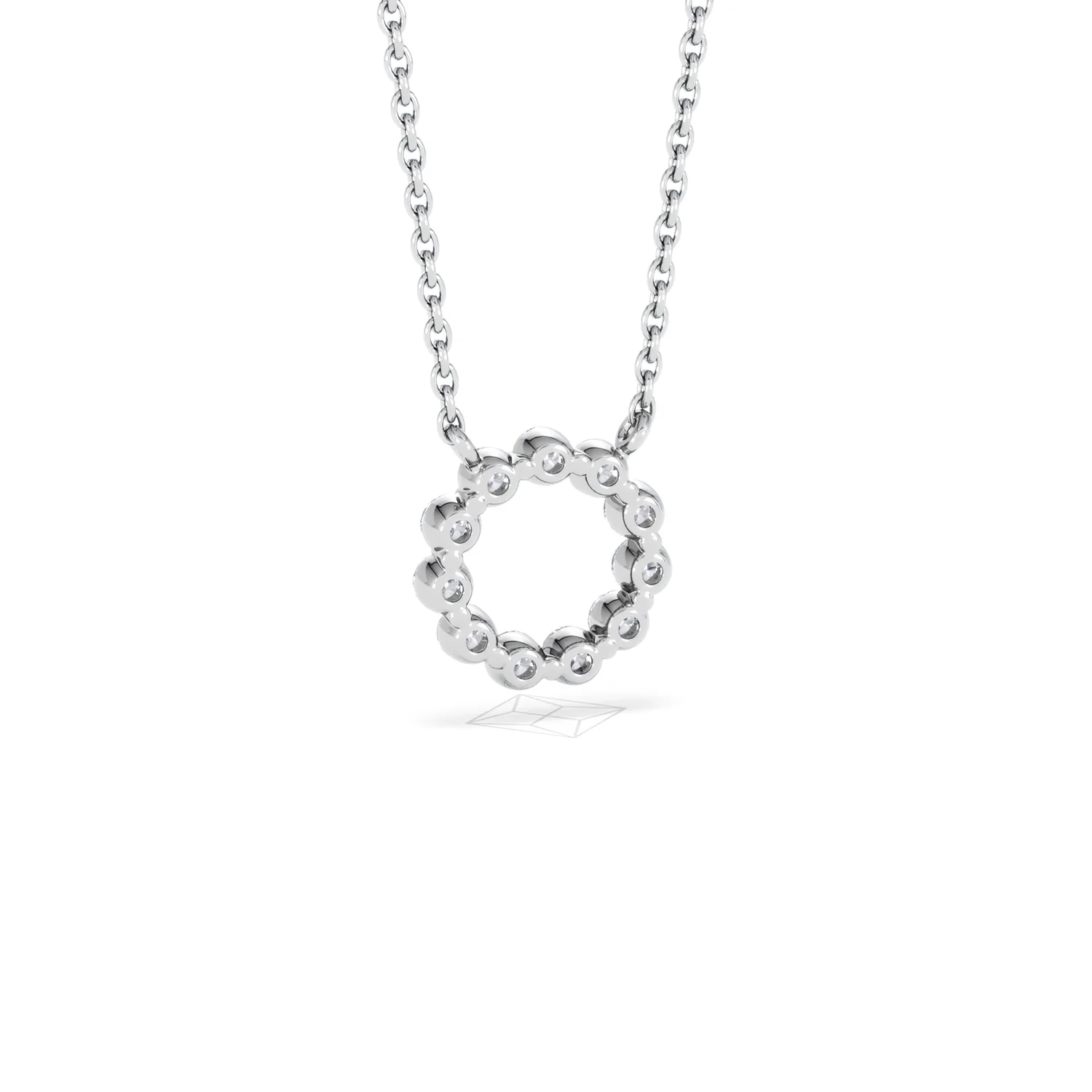 Lab Diamond Eternal Glow Circles Necklace 0.35ct in 925 Silver - Image 56