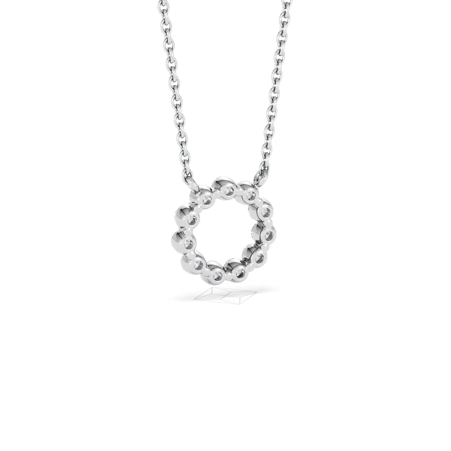 Lab Diamond Eternal Glow Circles Necklace 0.35ct in 925 Silver - Image 57