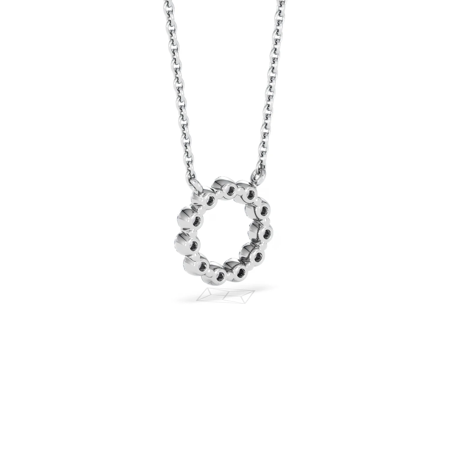 Lab Diamond Eternal Glow Circles Necklace 0.35ct in 925 Silver - Image 59