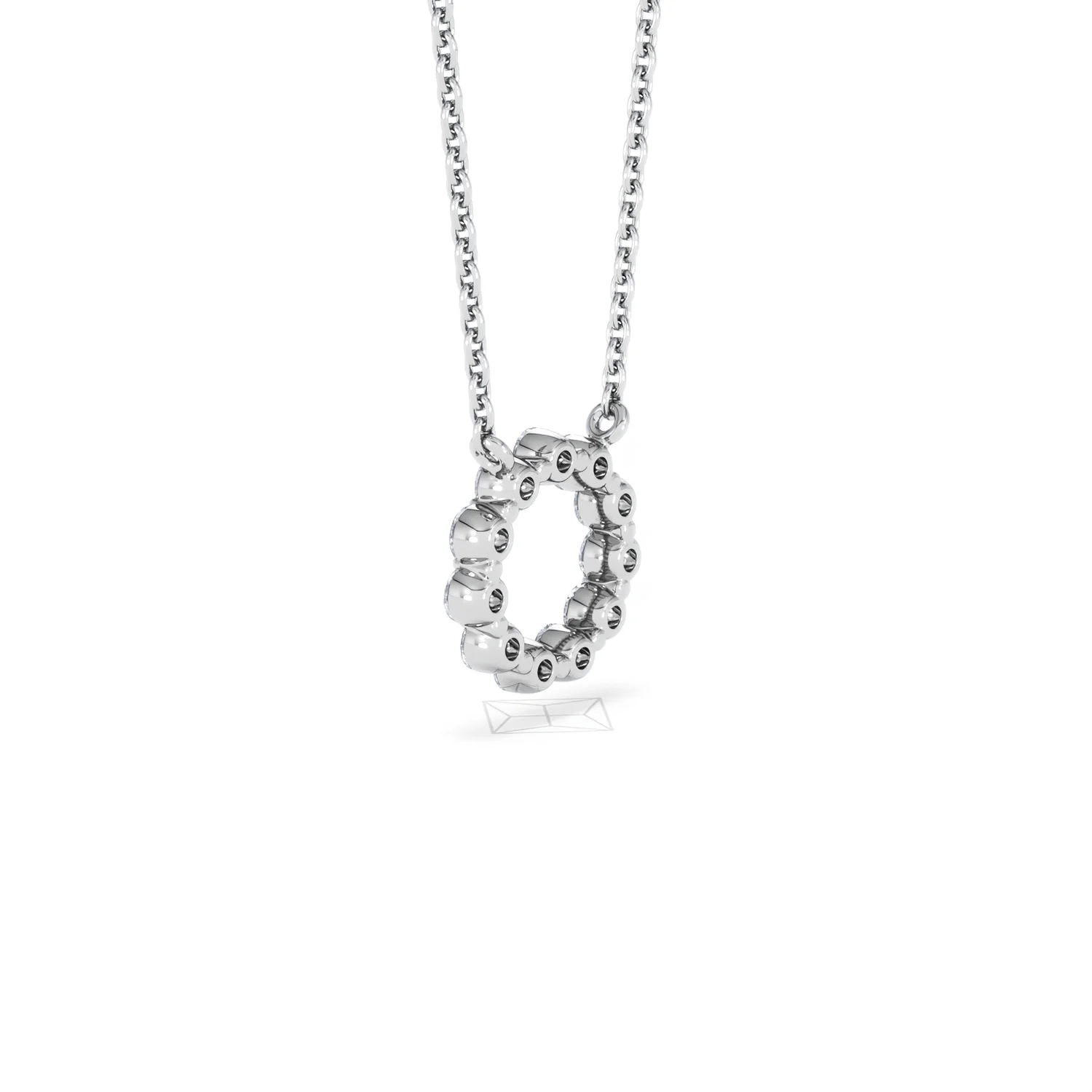 Lab Diamond Eternal Glow Circles Necklace 0.35ct in 925 Silver - Image 63