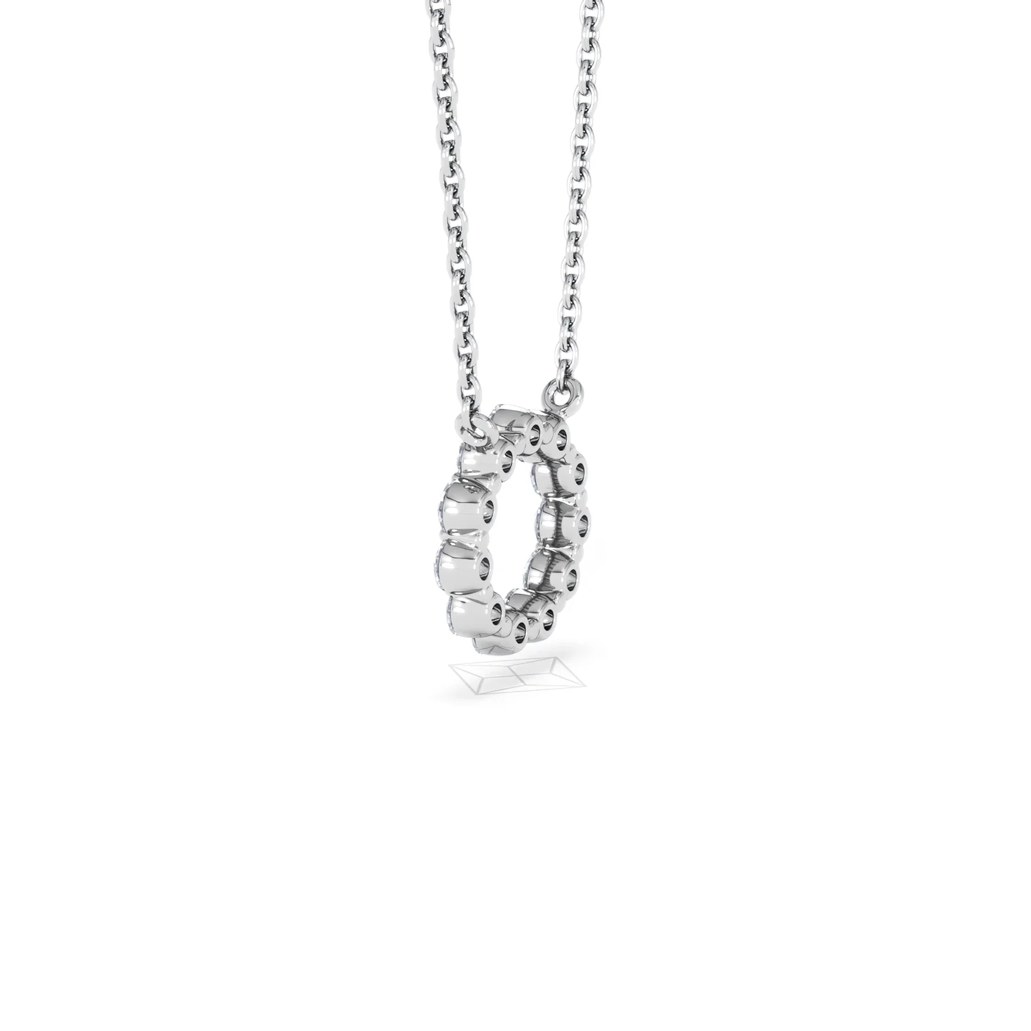 Lab Diamond Eternal Glow Circles Necklace 0.35ct in 925 Silver - Image 65