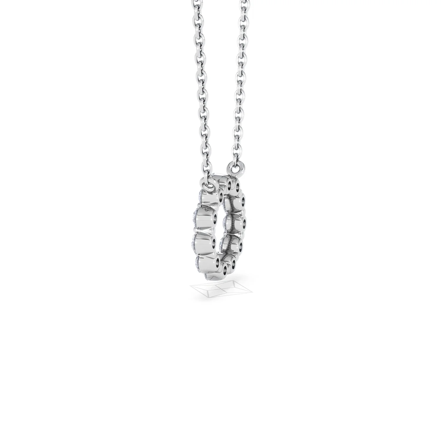 Lab Diamond Eternal Glow Circles Necklace 0.35ct in 925 Silver - Image 67