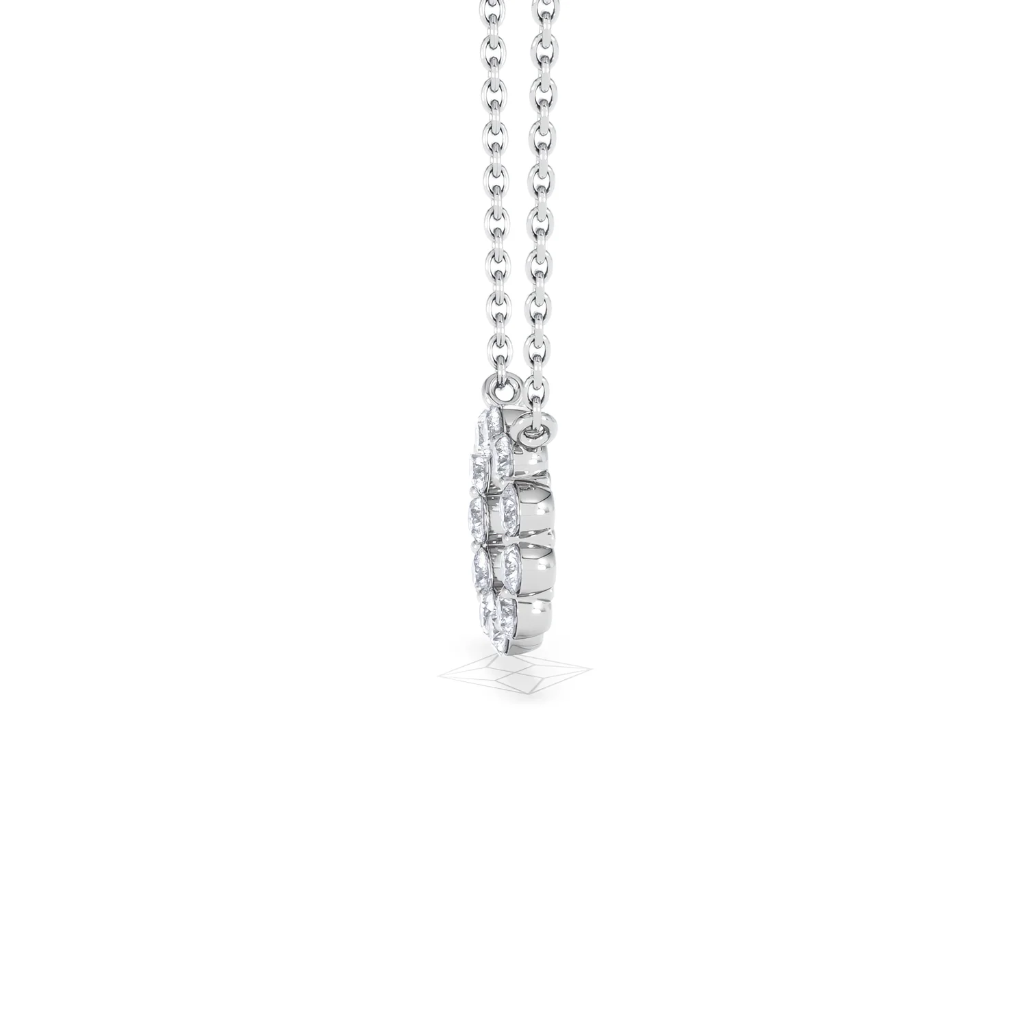 Lab Diamond Eternal Glow Circles Necklace 0.35ct in 925 Silver - Image 74