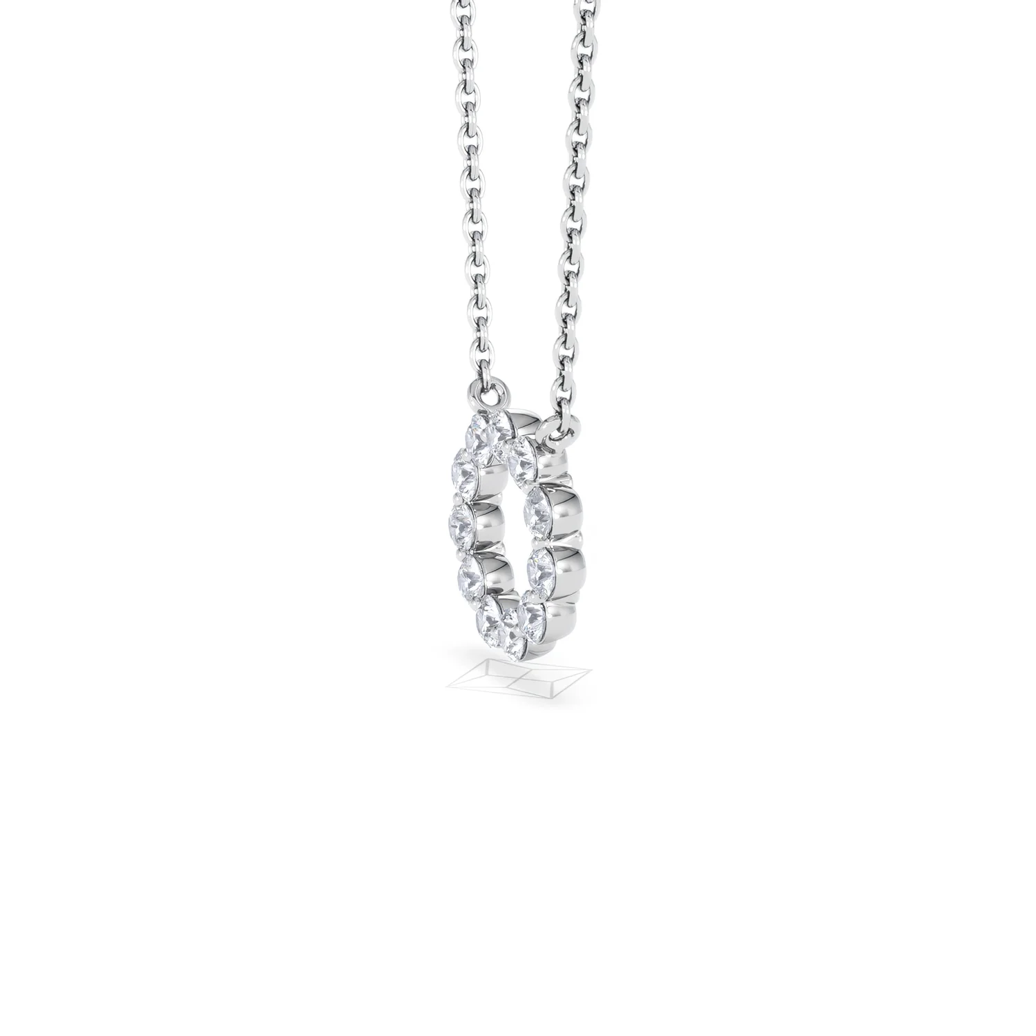 Lab Diamond Eternal Glow Circles Necklace 0.35ct in 925 Silver - Image 77