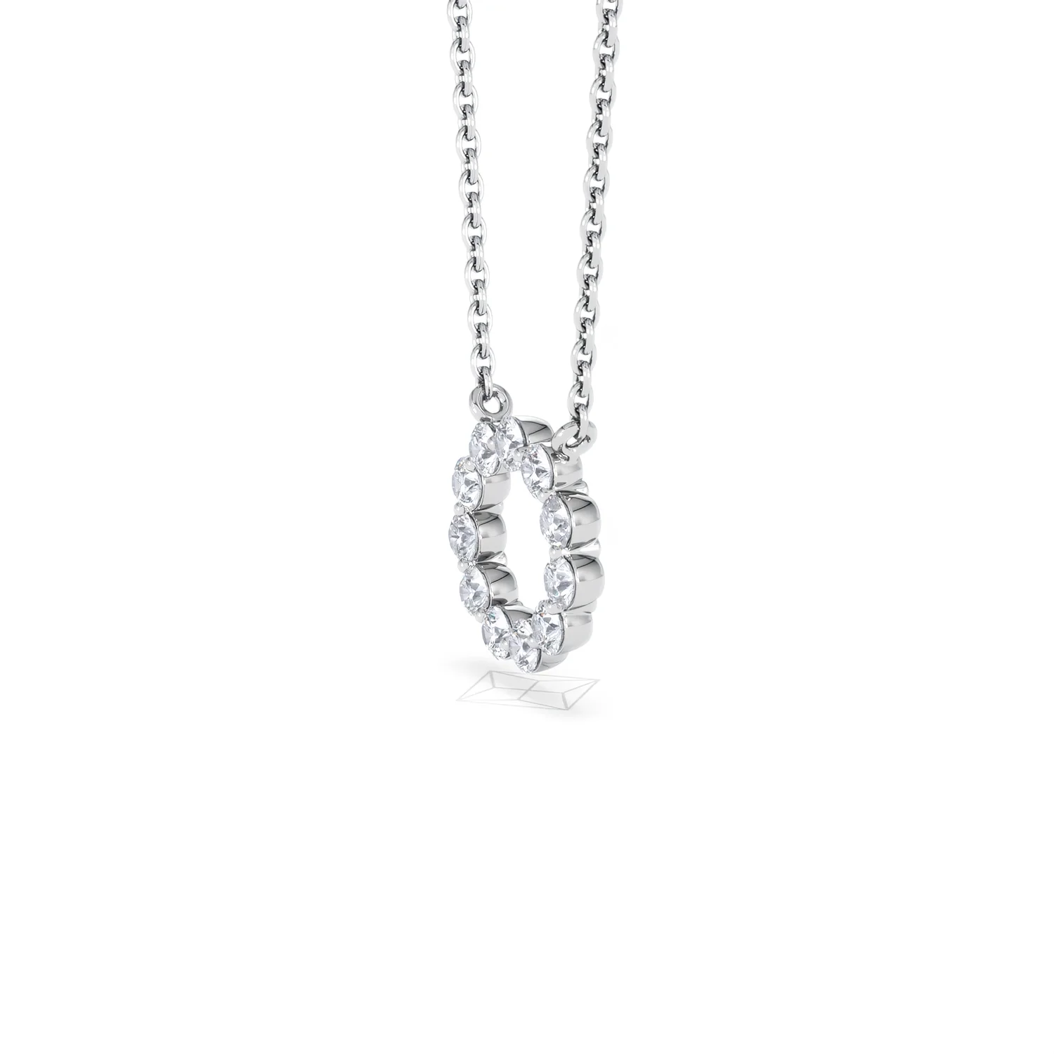 Lab Diamond Eternal Glow Circles Necklace 0.35ct in 925 Silver - Image 78
