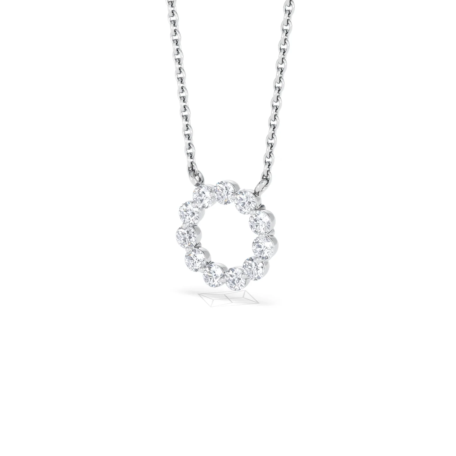 Lab Diamond Eternal Glow Circles Necklace 0.35ct in 925 Silver - Image 85