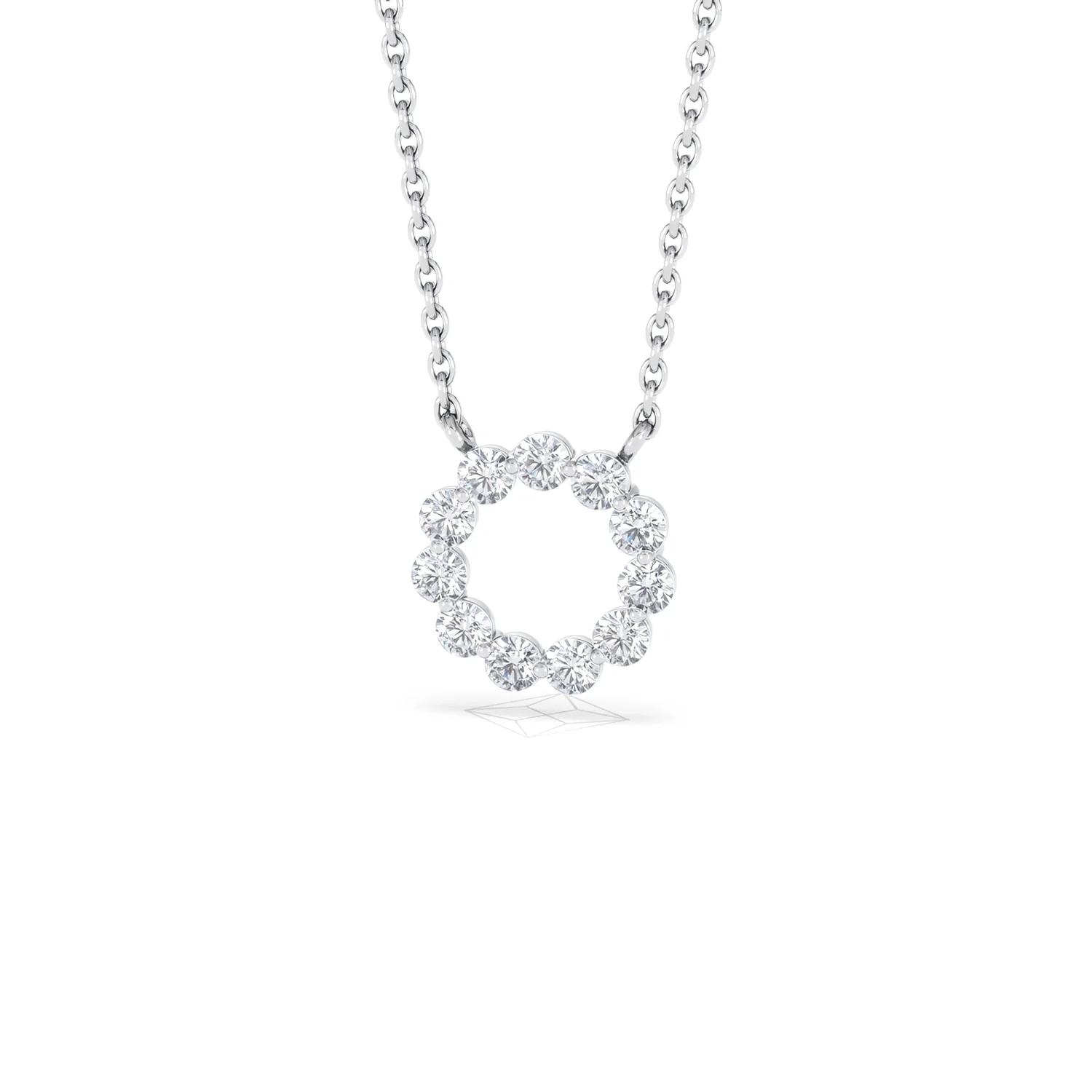 Lab Diamond Eternal Glow Circles Necklace 0.35ct in 925 Silver - Image 89