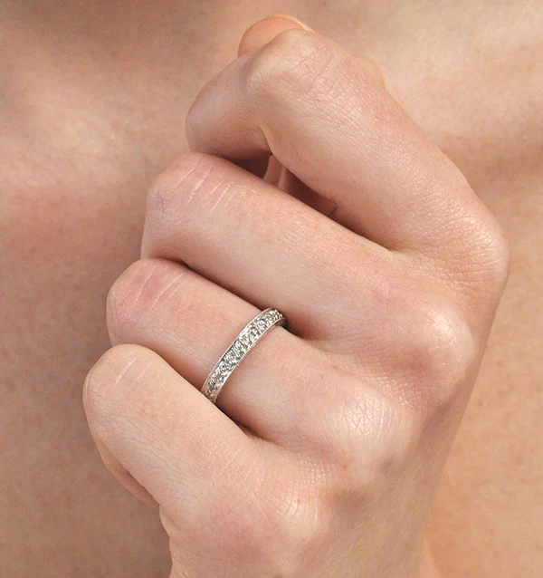 Eternity Ring 0.33CT Diamond 9K White Gold - Image 4