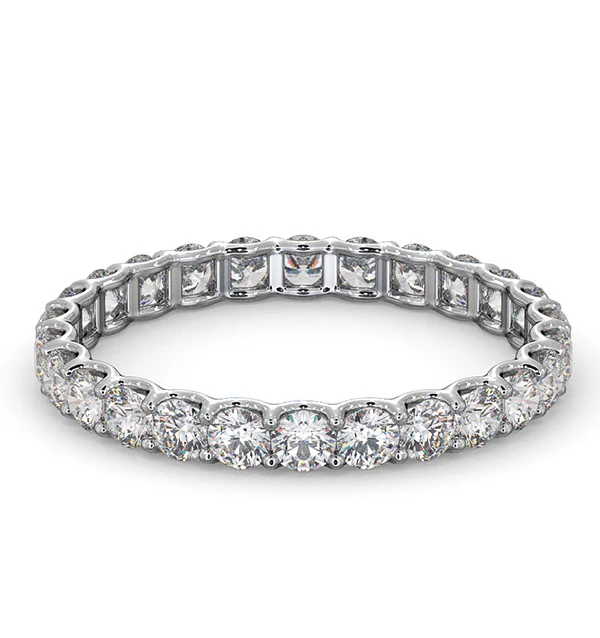 Eternity Ring Chloe Platinum Diamond 1.00ct H/Si - Image 5