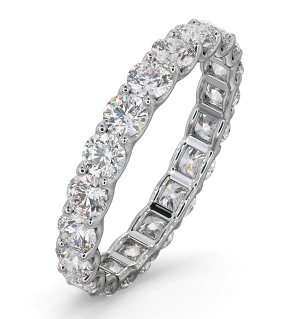 Eternity Ring Chloe Platinum Diamond 2.00ct H/Si