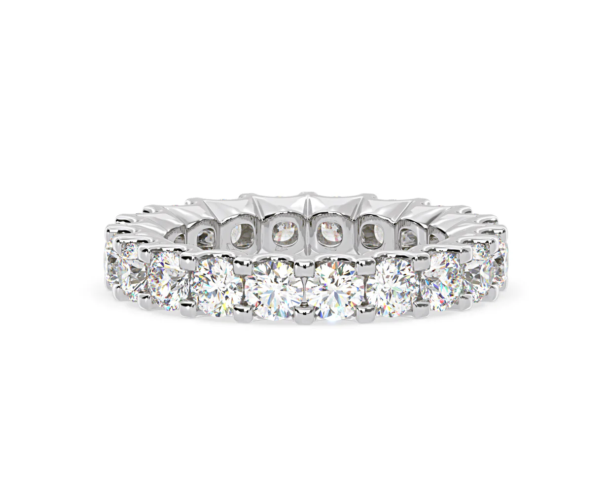 CHLOE PLATINUM DIAMOND FULL ETERNITY RING 3.00CT H/SI - Image 16