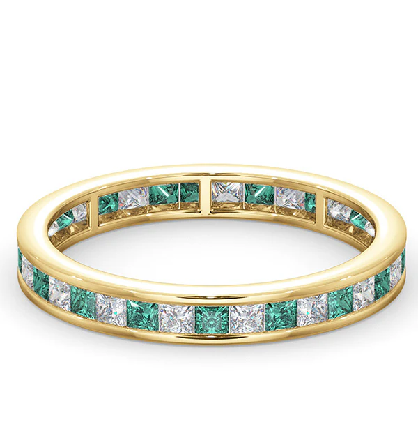 Eternity Ring Lauren Diamonds G/VS and Emerald 1.15CT in 18K Gold - Image 3