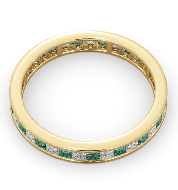 Eternity Ring Lauren Diamonds H/SI and Emerald 1.15CT in 18K Gold - Image 4