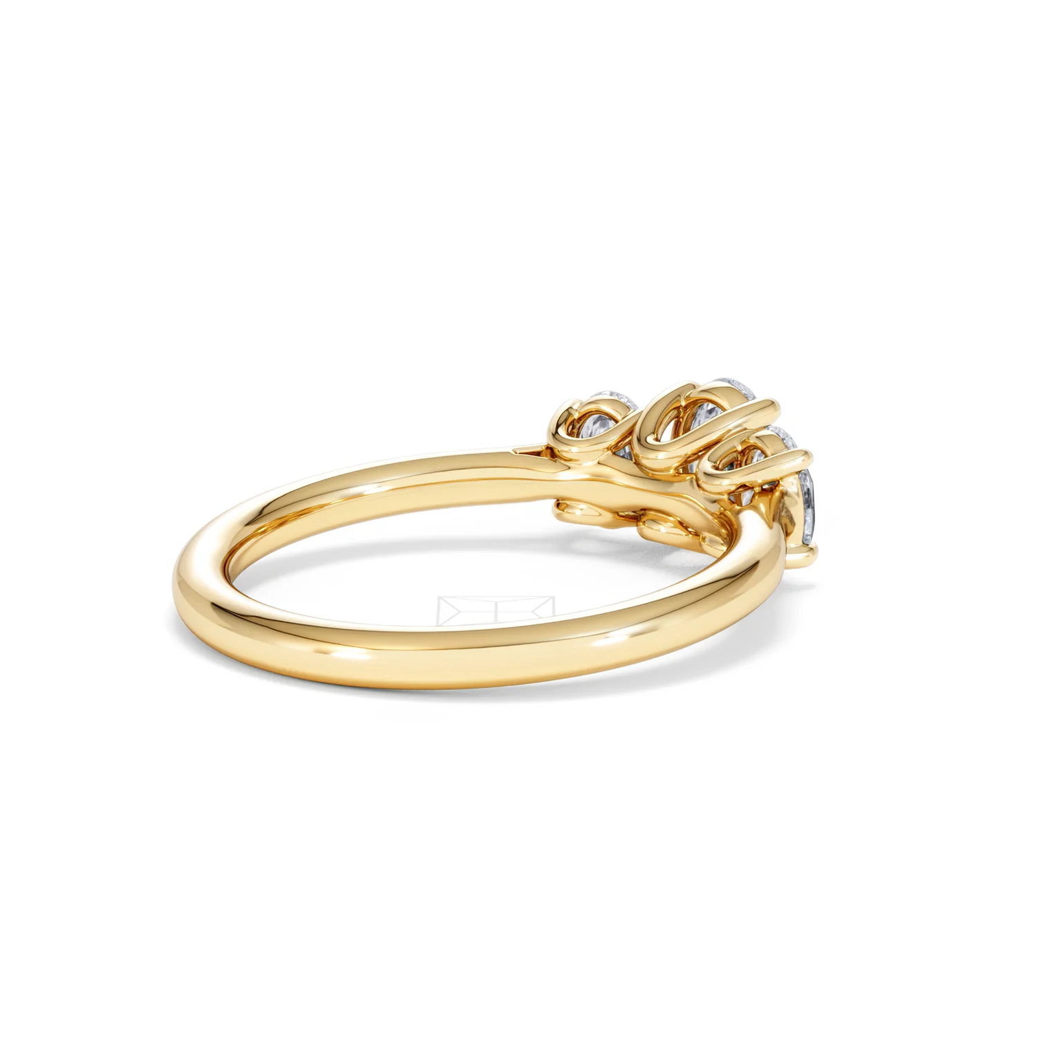 Ever 1.00ct Oval Cut Lab Diamond 3 Stone Engagement Ring in 18K Yellow Gold - Image 39