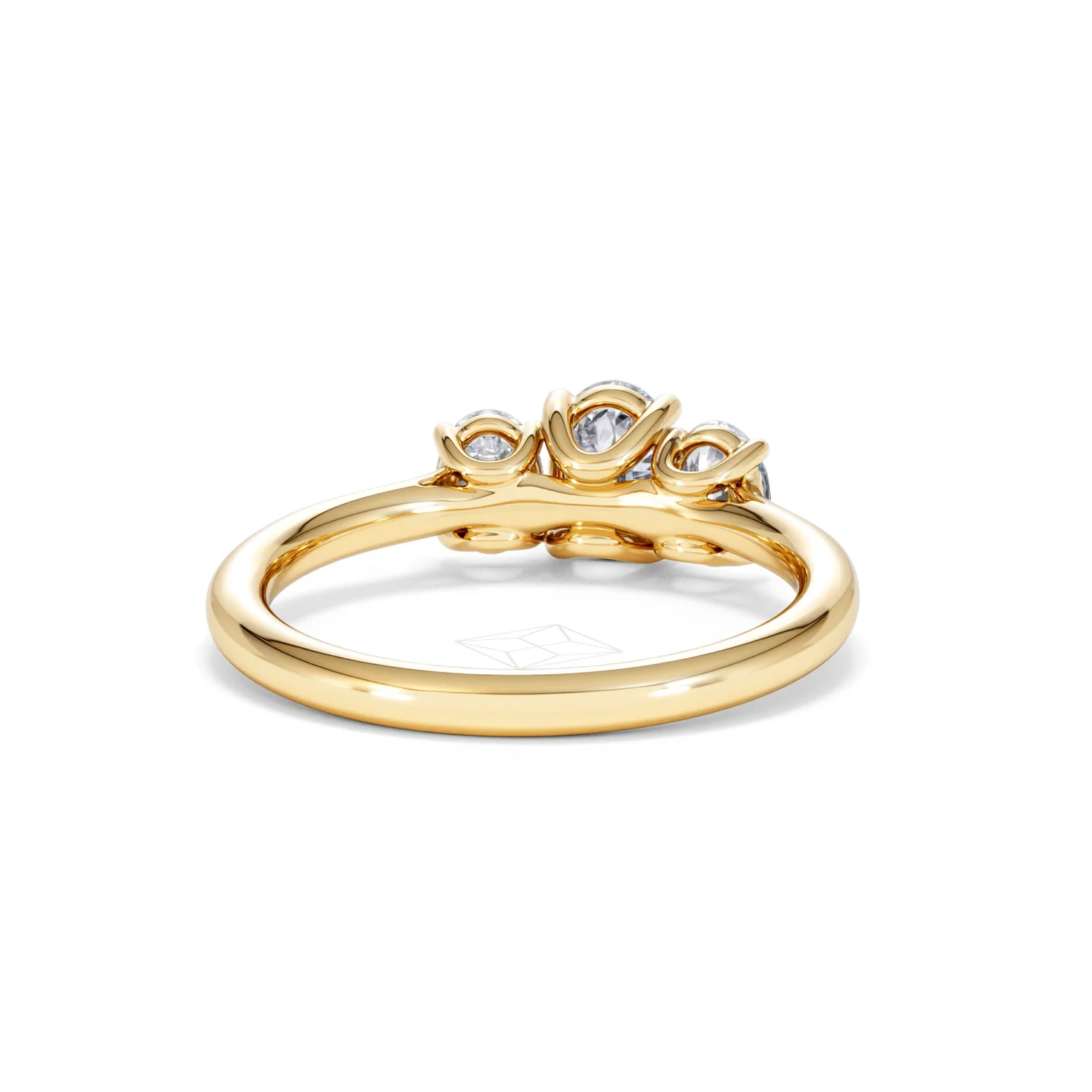 Ever 1.00ct Oval Cut Lab Diamond 3 Stone Engagement Ring in 18K Yellow Gold - Image 46