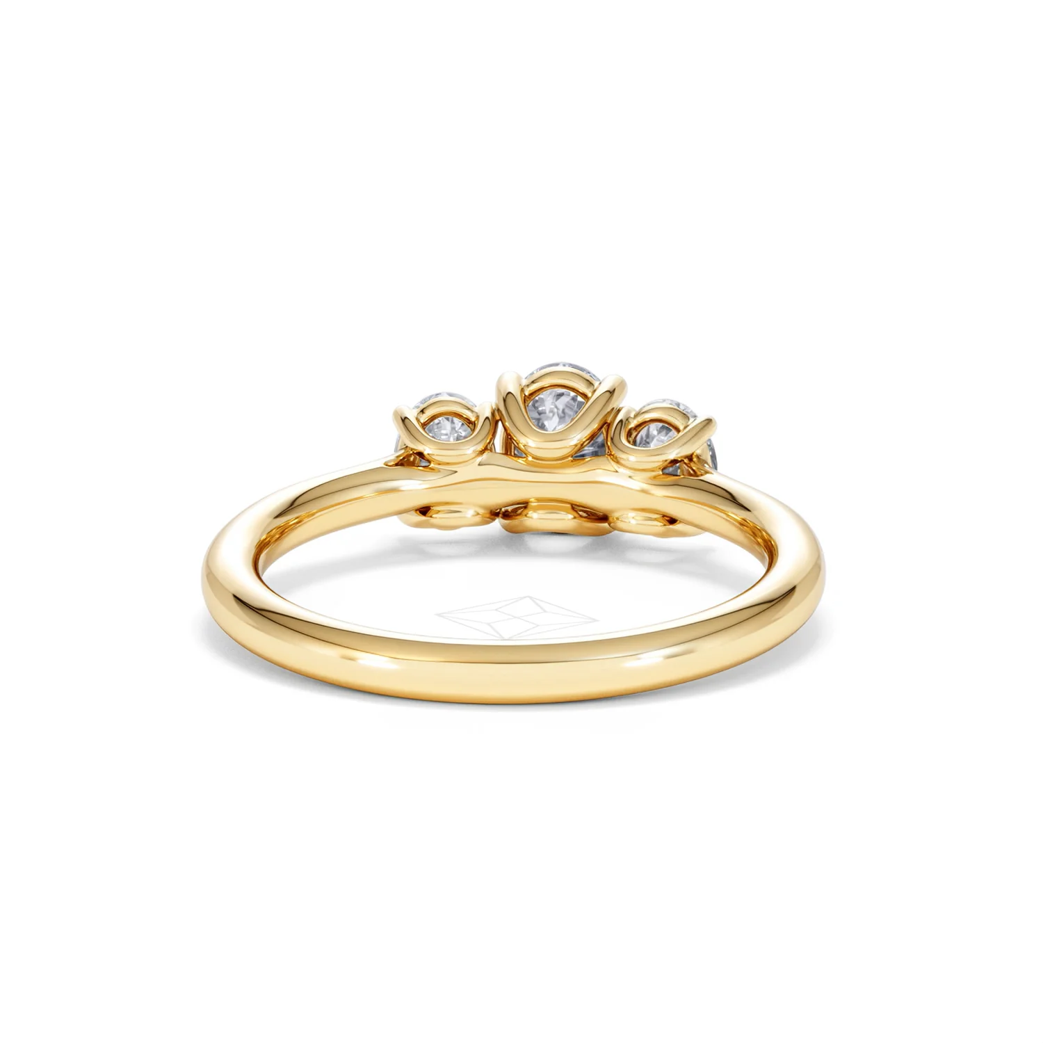 Ever 1.00ct Oval Cut Lab Diamond 3 Stone Engagement Ring in 18K Yellow Gold - Image 47