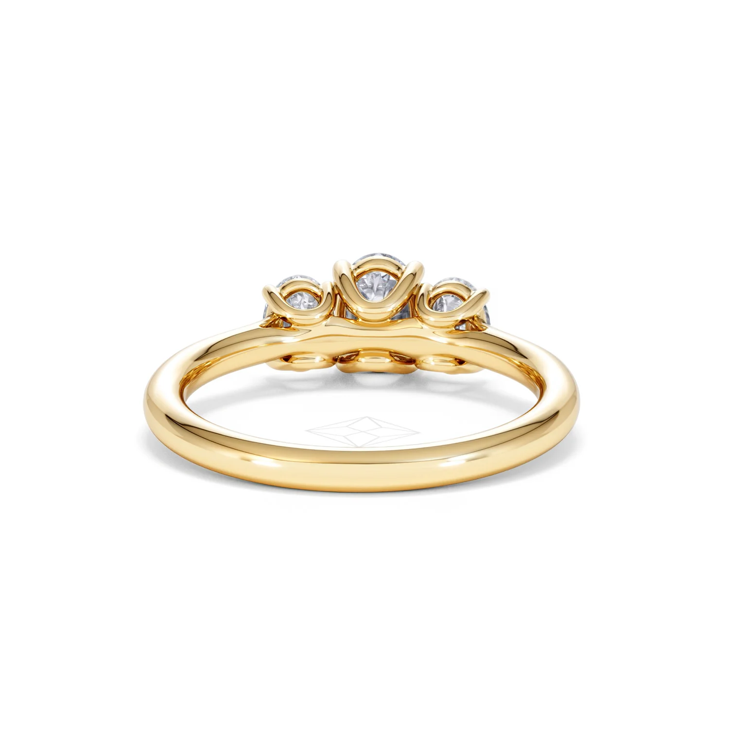 Ever 1.00ct Oval Cut Lab Diamond 3 Stone Engagement Ring in 18K Yellow Gold - Image 48