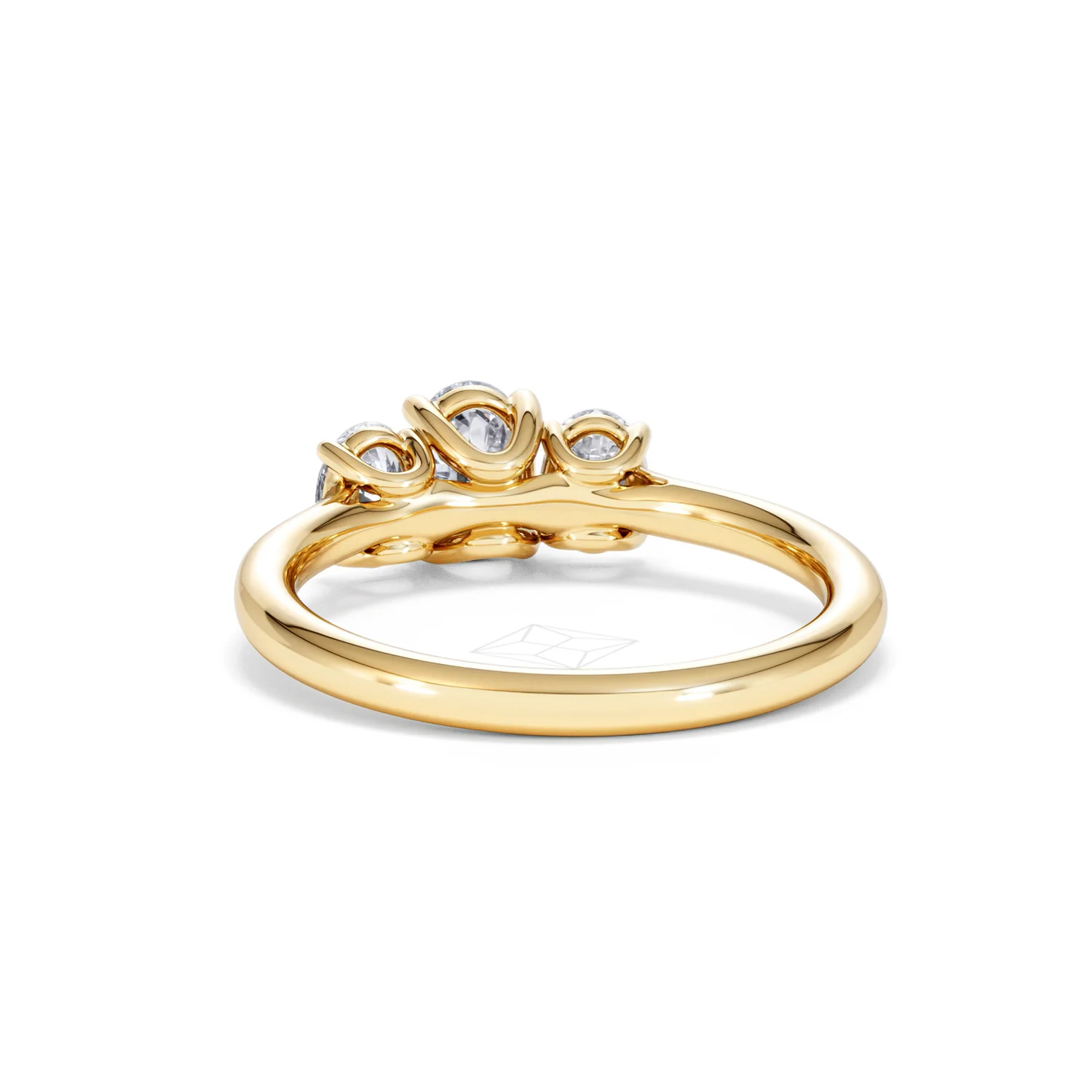 Ever 1.00ct Oval Cut Lab Diamond 3 Stone Engagement Ring in 18K Yellow Gold - Image 52