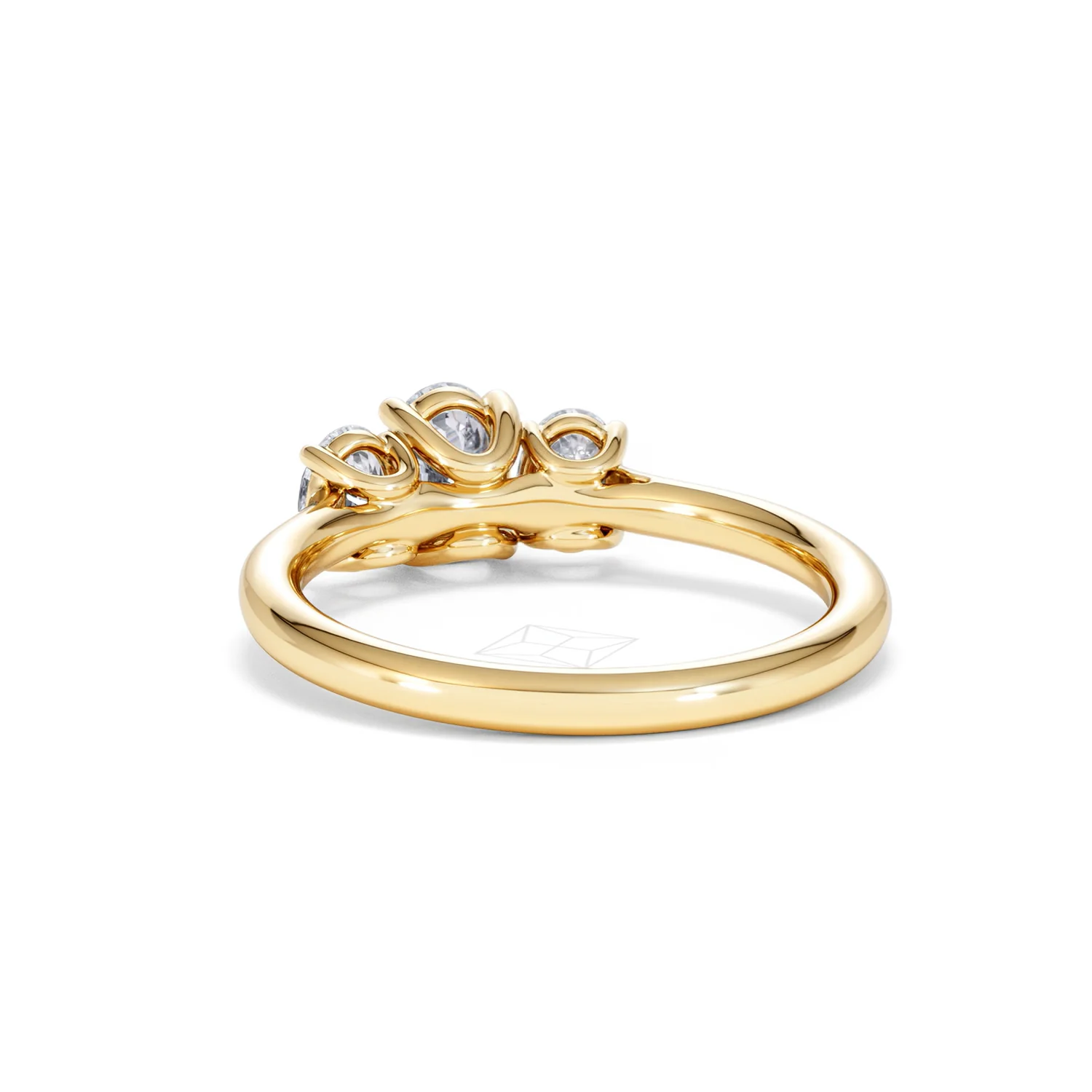 Ever 1.00ct Oval Cut Lab Diamond 3 Stone Engagement Ring in 18K Yellow Gold - Image 53