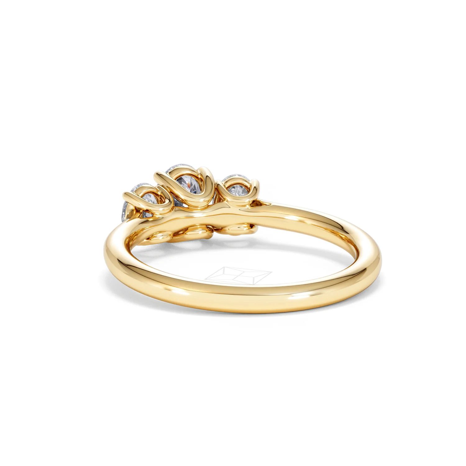 Ever 1.00ct Oval Cut Lab Diamond 3 Stone Engagement Ring in 18K Yellow Gold - Image 54