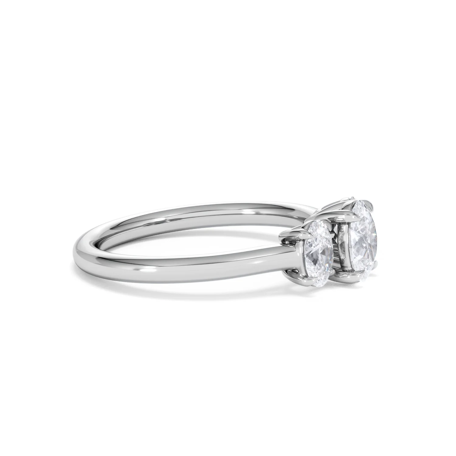 Ever 1.00ct Oval Cut Lab Diamond 3 Stone Engagement Ring in Platinum - Image 24