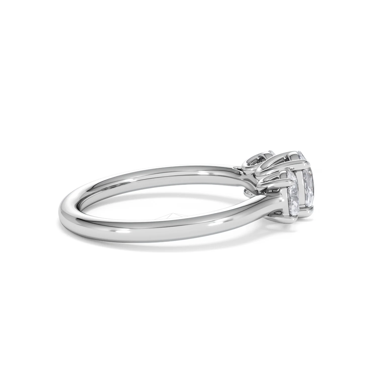 Ever 1.00ct Oval Cut Lab Diamond 3 Stone Engagement Ring in Platinum - Image 31