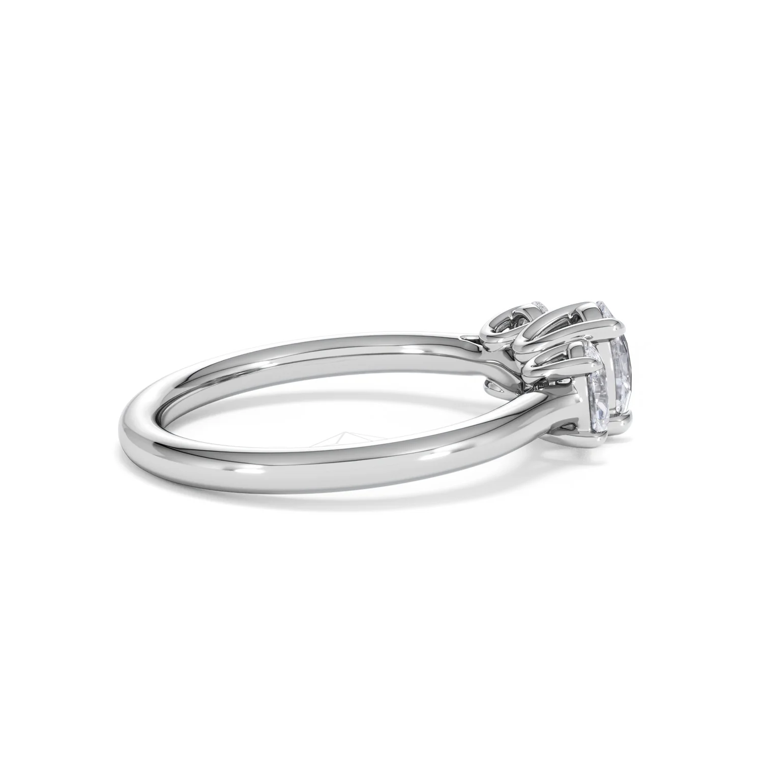 Ever 1.00ct Oval Cut Lab Diamond 3 Stone Engagement Ring in Platinum - Image 32