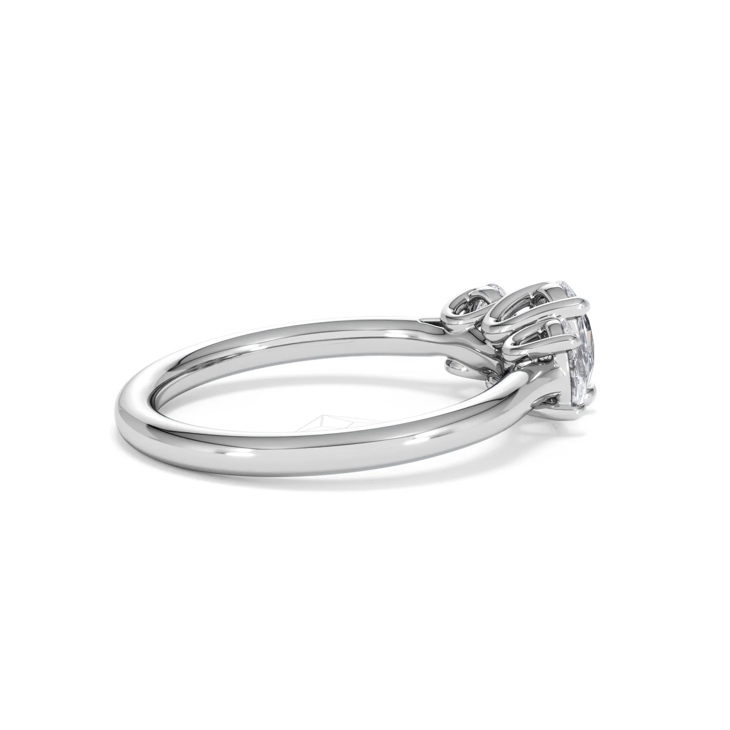 Ever 1.00ct Oval Cut Lab Diamond 3 Stone Engagement Ring in Platinum - Image 34
