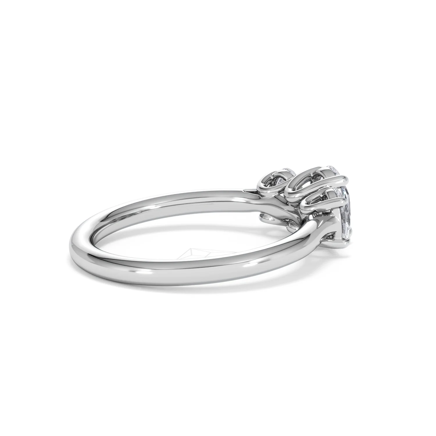 Ever 1.00ct Oval Cut Lab Diamond 3 Stone Engagement Ring in Platinum - Image 35