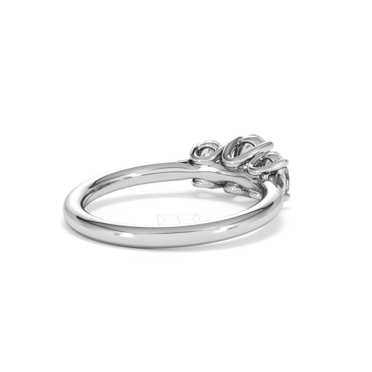 Ever 1.00ct Oval Cut Lab Diamond 3 Stone Engagement Ring in Platinum - Image 40