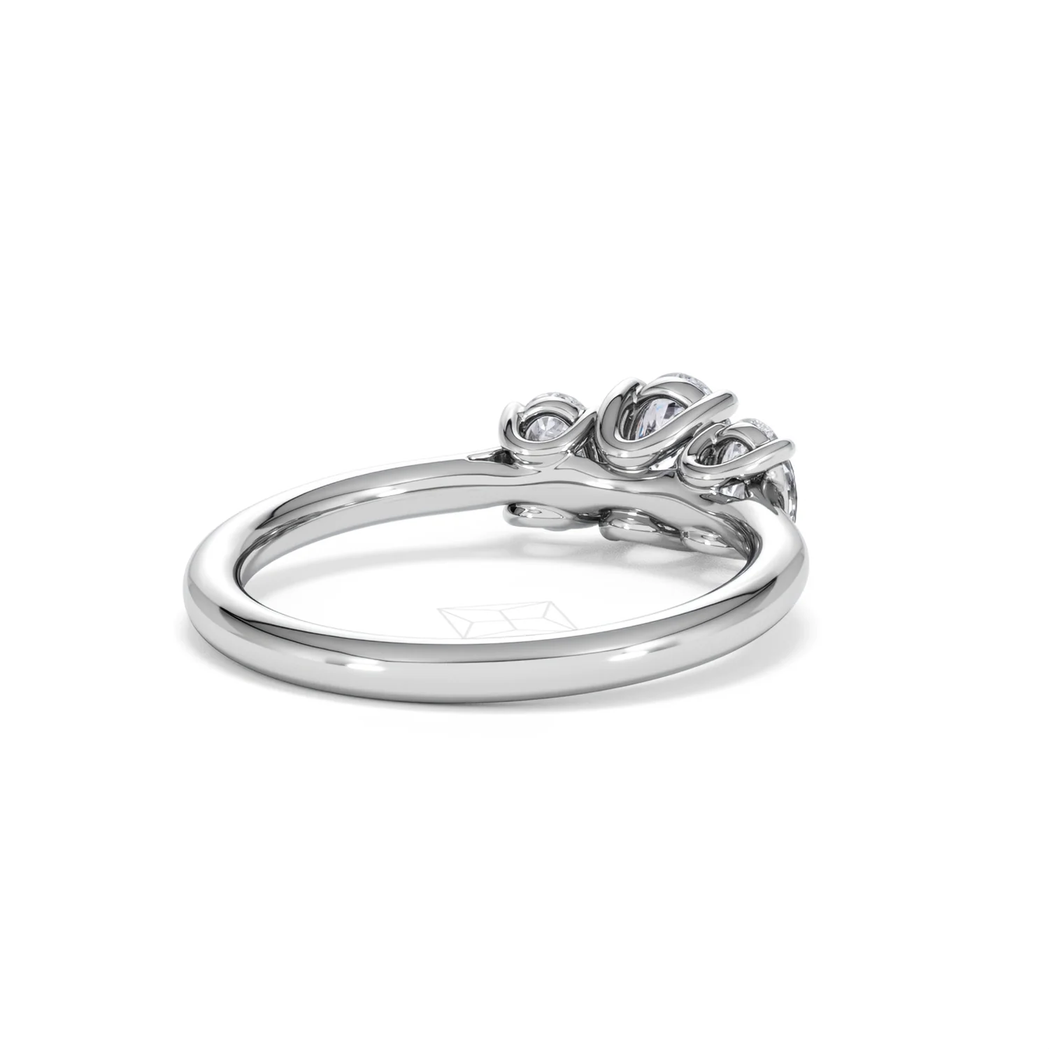 Ever 1.00ct Oval Cut Lab Diamond 3 Stone Engagement Ring in Platinum - Image 42