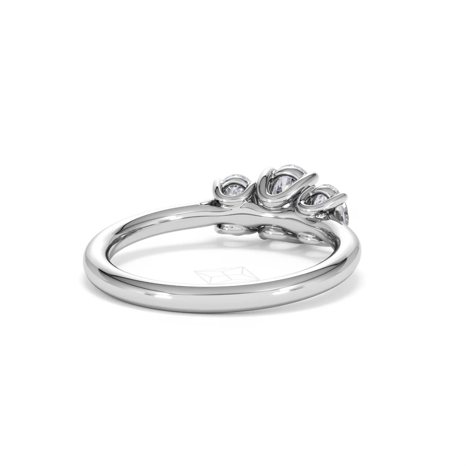 Ever 1.00ct Oval Cut Lab Diamond 3 Stone Engagement Ring in Platinum - Image 43