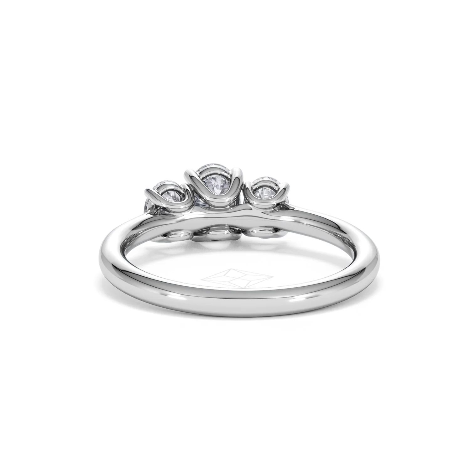 Ever 1.00ct Oval Cut Lab Diamond 3 Stone Engagement Ring in Platinum - Image 51