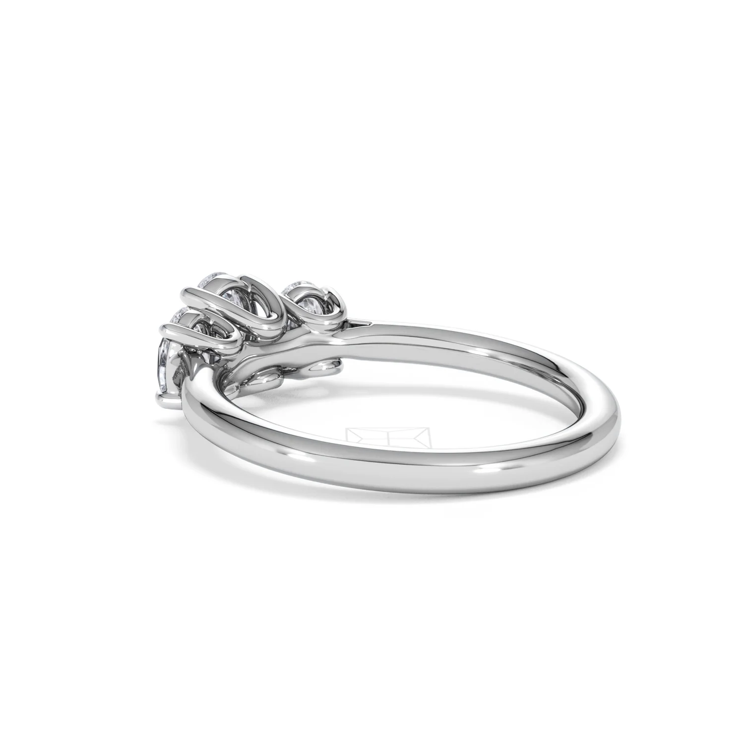 Ever 1.00ct Oval Cut Lab Diamond 3 Stone Engagement Ring in Platinum - Image 59