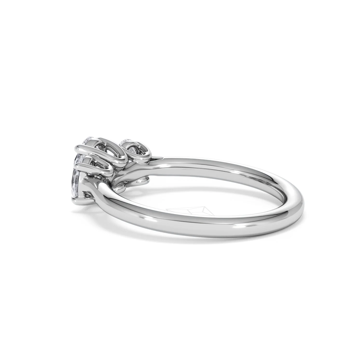 Ever 1.00ct Oval Cut Lab Diamond 3 Stone Engagement Ring in Platinum - Image 62