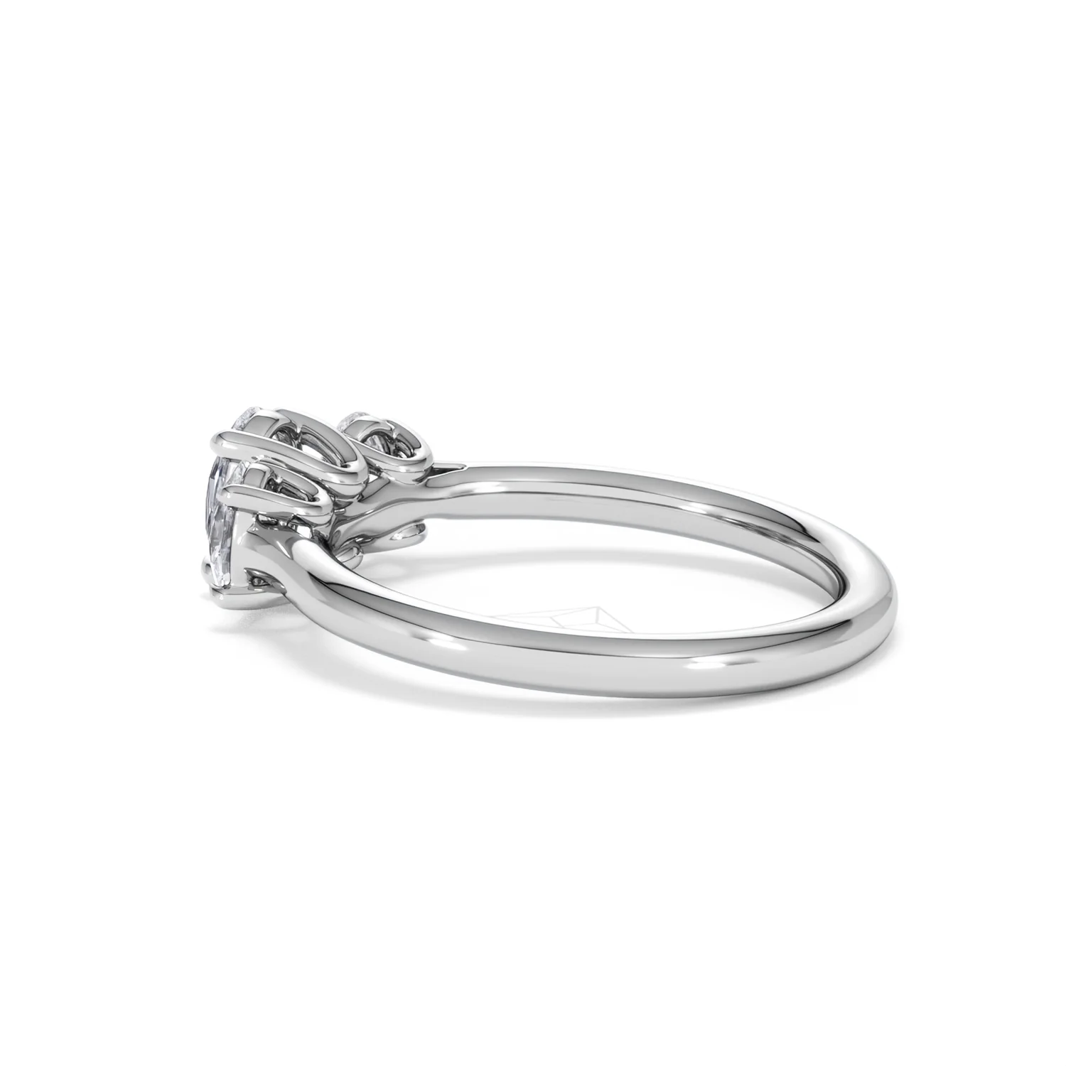 Ever 1.00ct Oval Cut Lab Diamond 3 Stone Engagement Ring in Platinum - Image 63