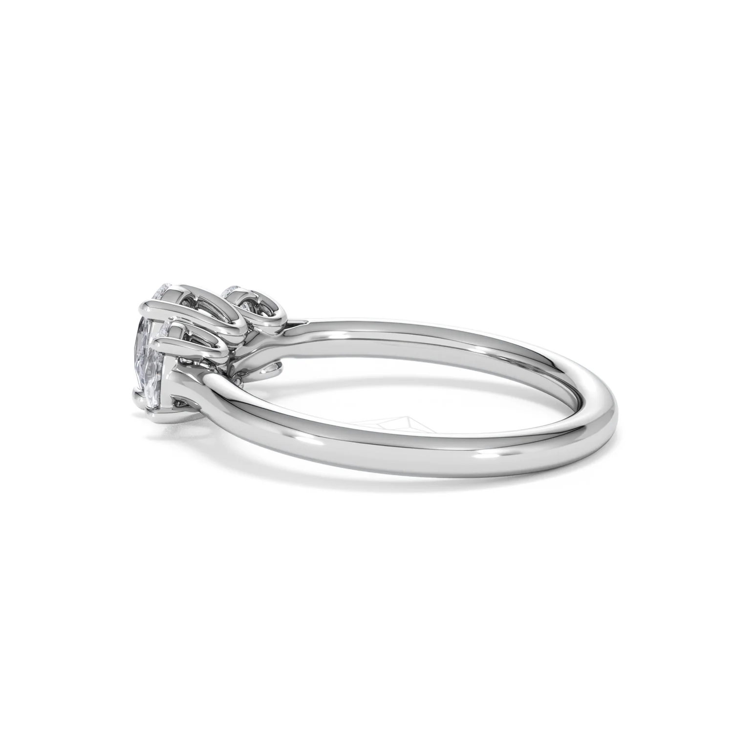 Ever 1.00ct Oval Cut Lab Diamond 3 Stone Engagement Ring in Platinum - Image 64