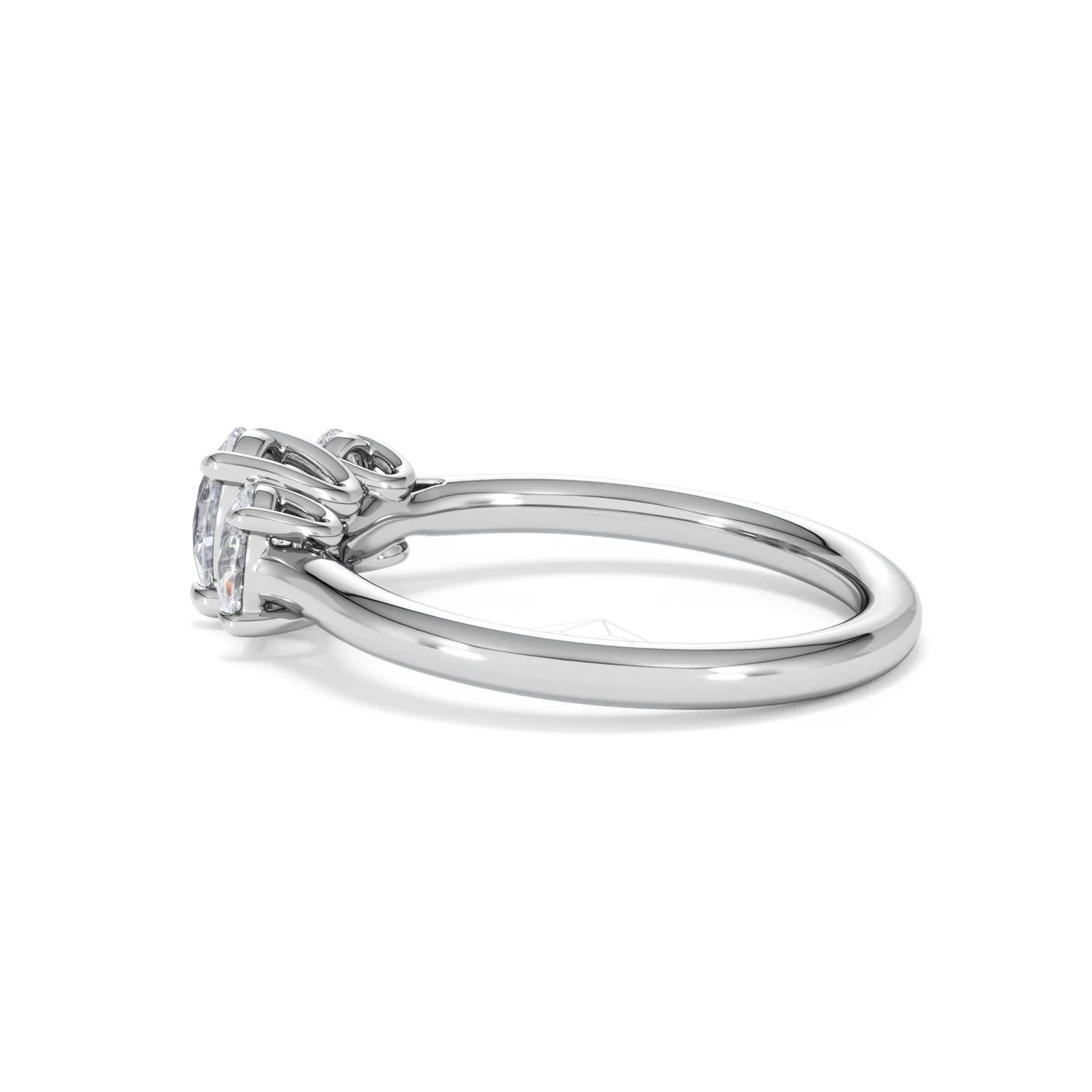 Ever 1.00ct Oval Cut Lab Diamond 3 Stone Engagement Ring in Platinum - Image 65