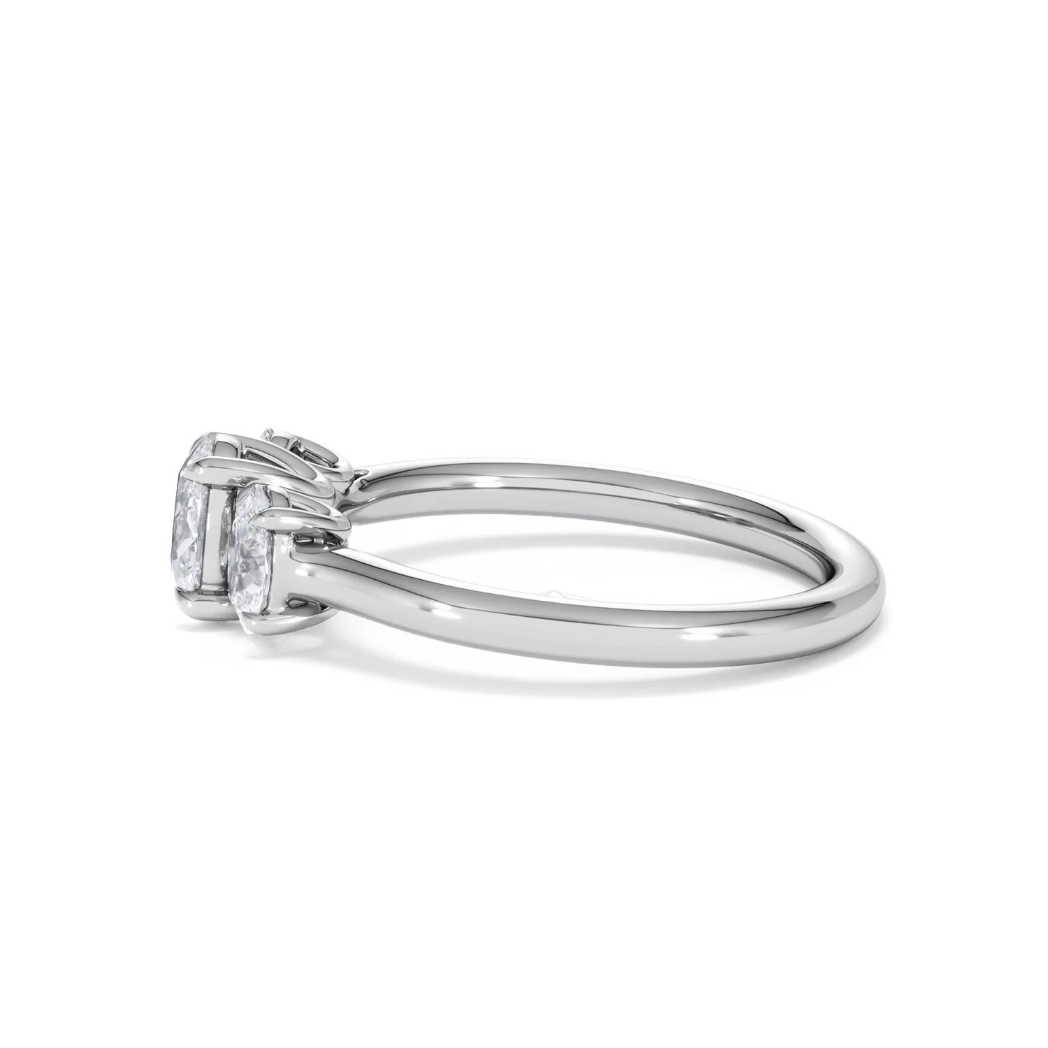 Ever 1.00ct Oval Cut Lab Diamond 3 Stone Engagement Ring in Platinum - Image 69