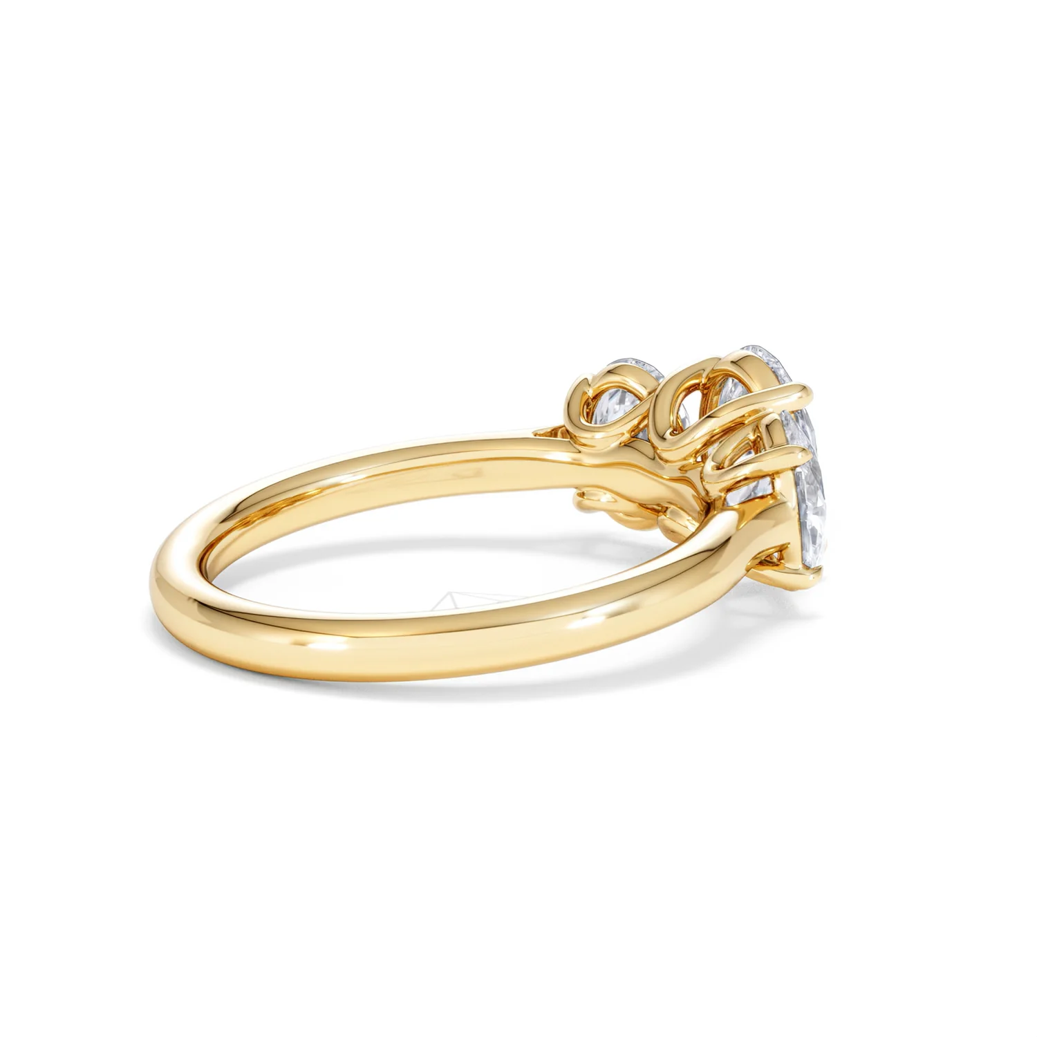 Ever 2.00ct Oval Cut Lab Diamond 3 Stone Engagement Ring in 18K Yellow Gold - Image 36