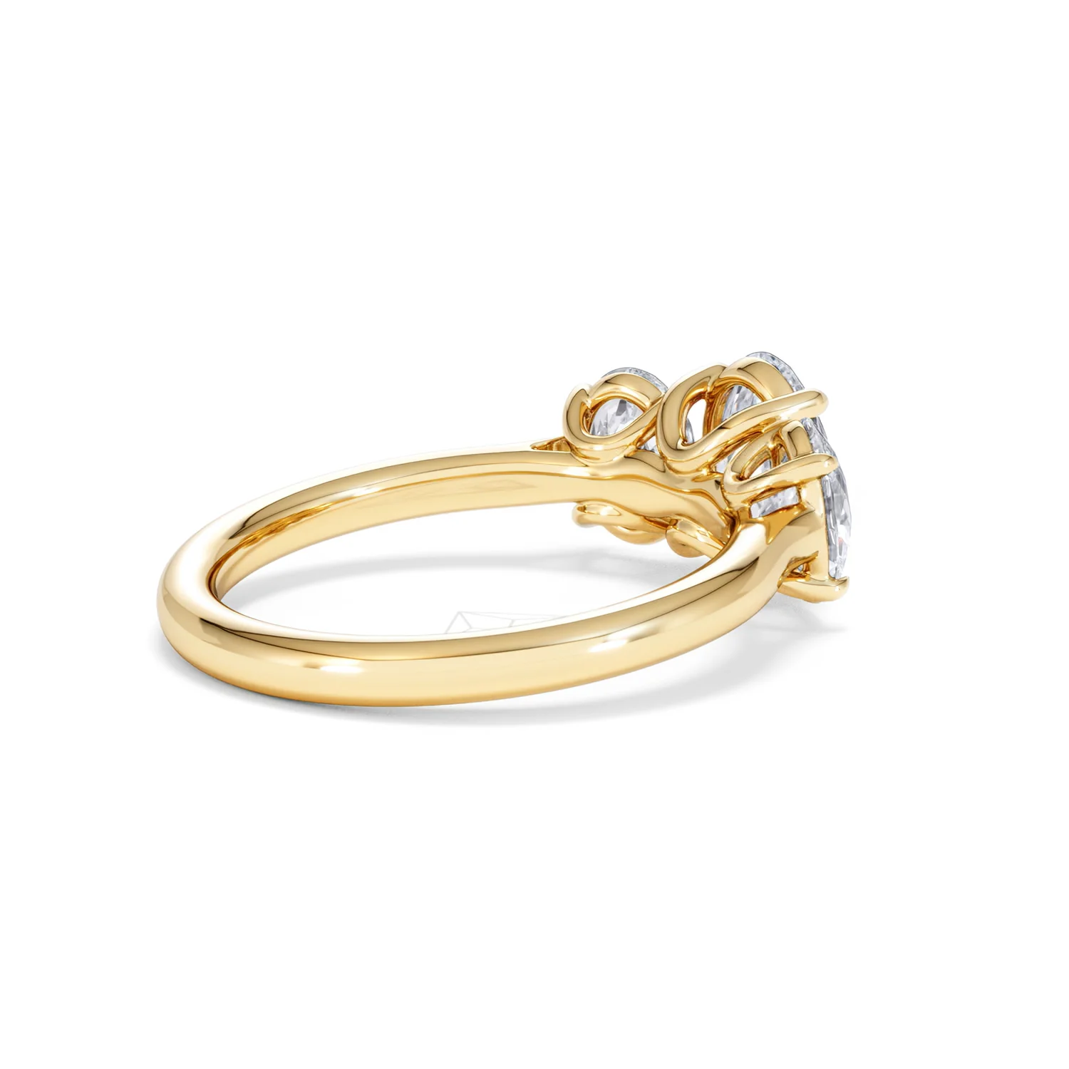 Ever 2.00ct Oval Cut Lab Diamond 3 Stone Engagement Ring in 18K Yellow Gold - Image 37