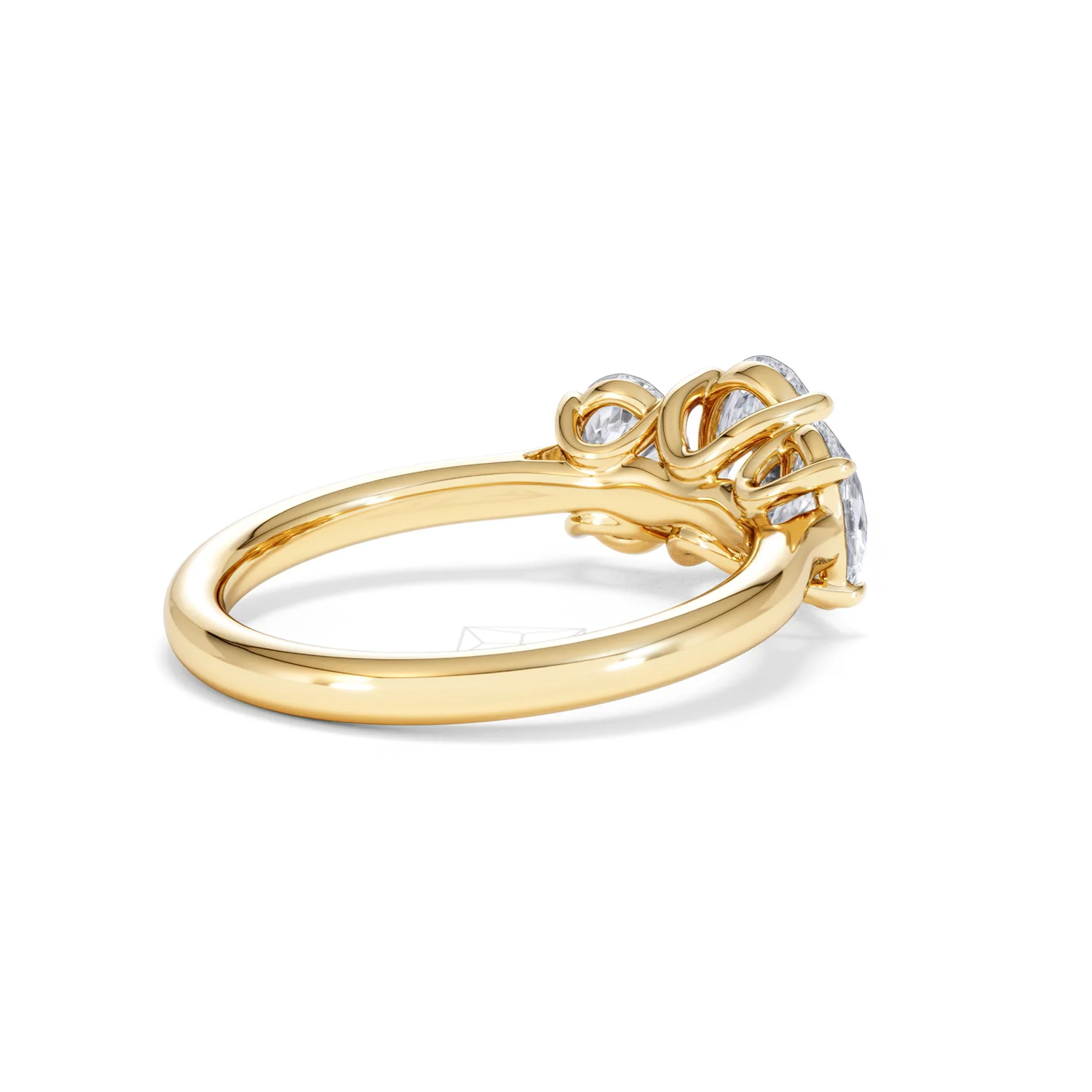 Ever 2.00ct Oval Cut Lab Diamond 3 Stone Engagement Ring in 18K Yellow Gold - Image 38